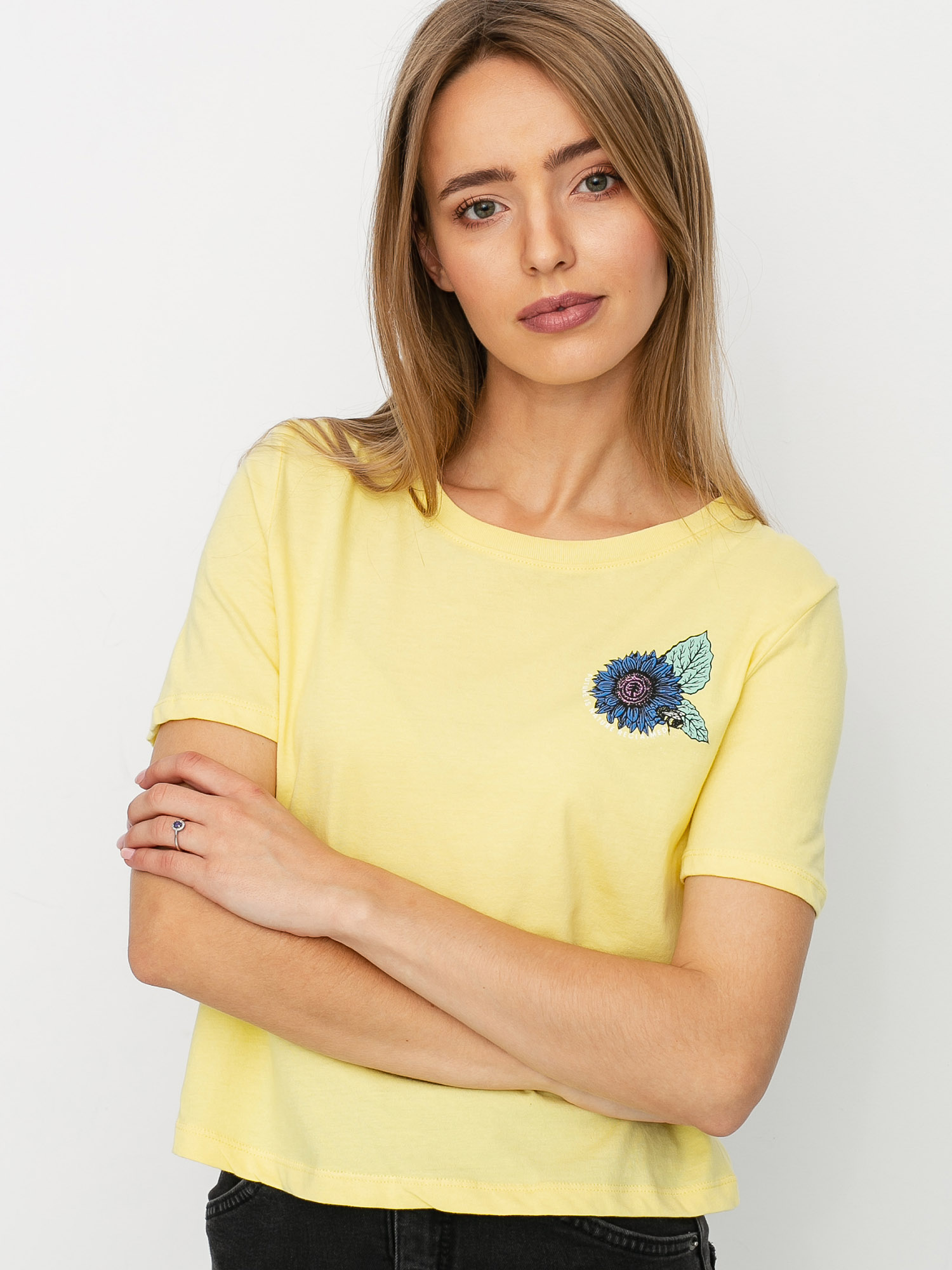 T-shirt Element Branded Crop Wmn (popcorn)