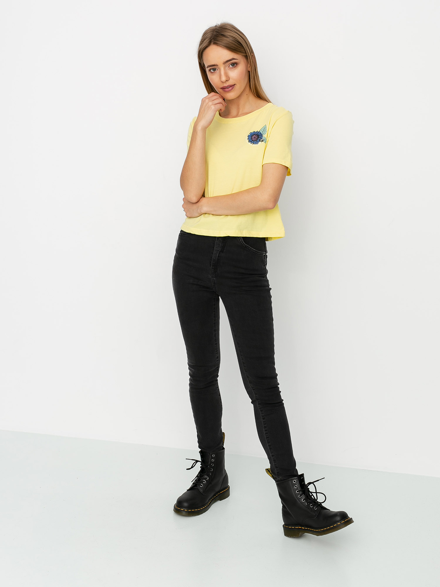 T-shirt Element Branded Crop Wmn (popcorn)