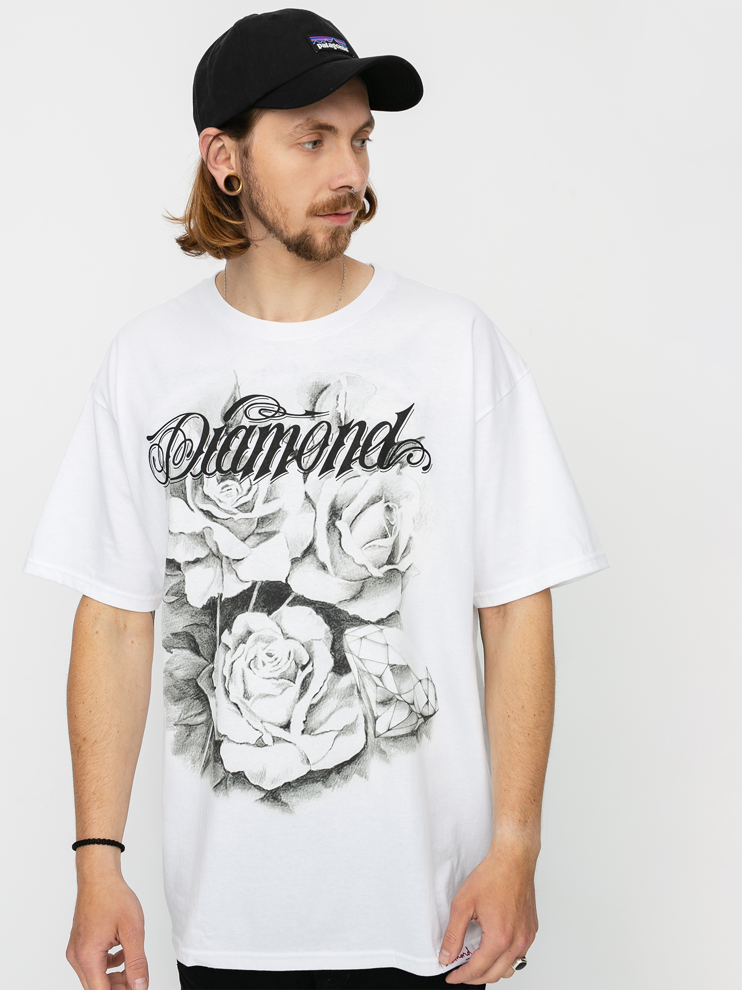 T-shirt Diamond Supply Co. Giant Script Blossom (white)