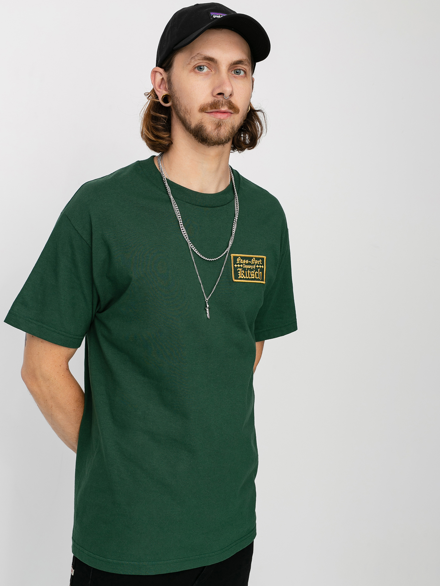 T-shirt Pass Port Treasury Patch (forest green)