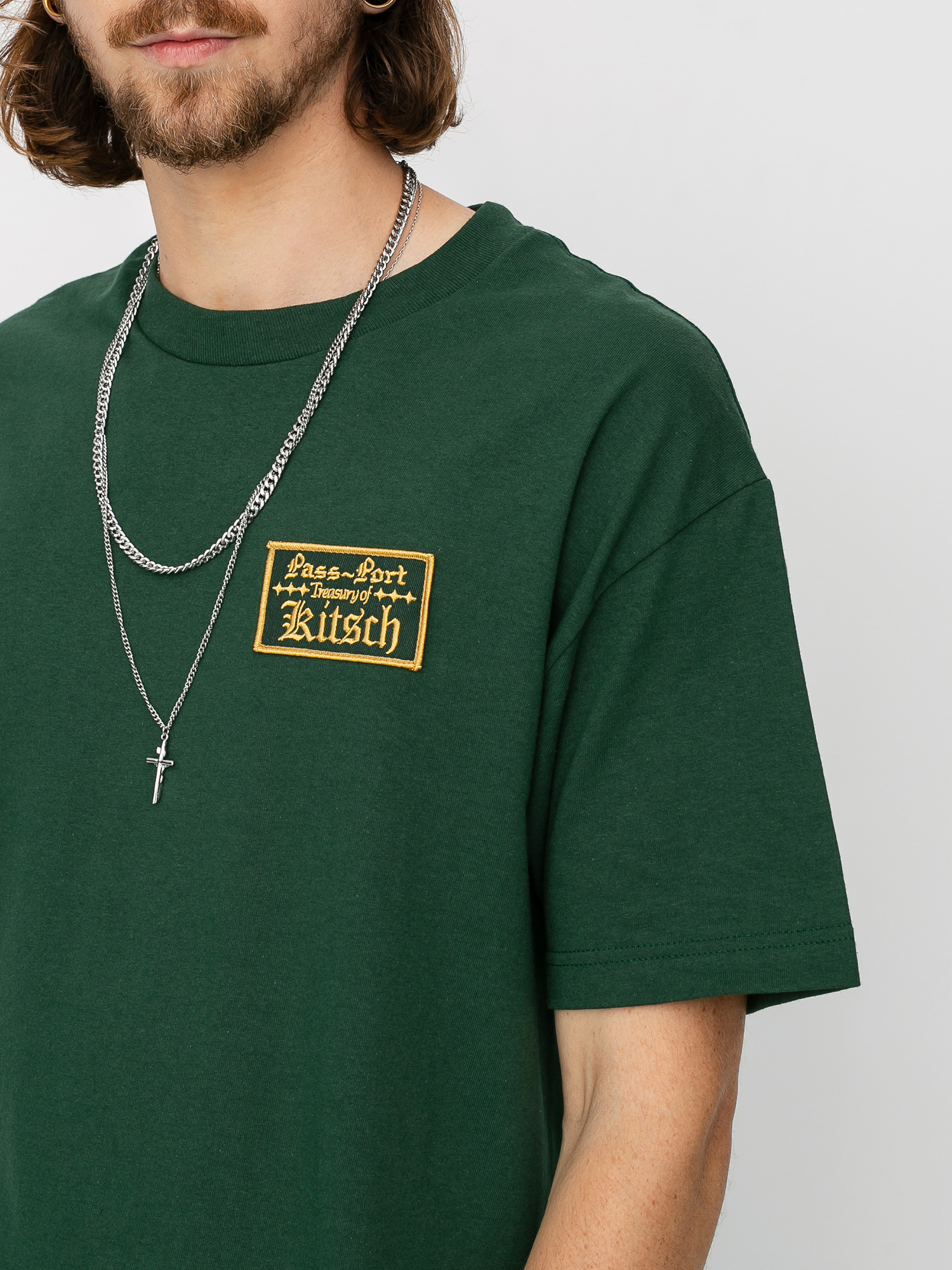 T-shirt Pass Port Treasury Patch (forest green)