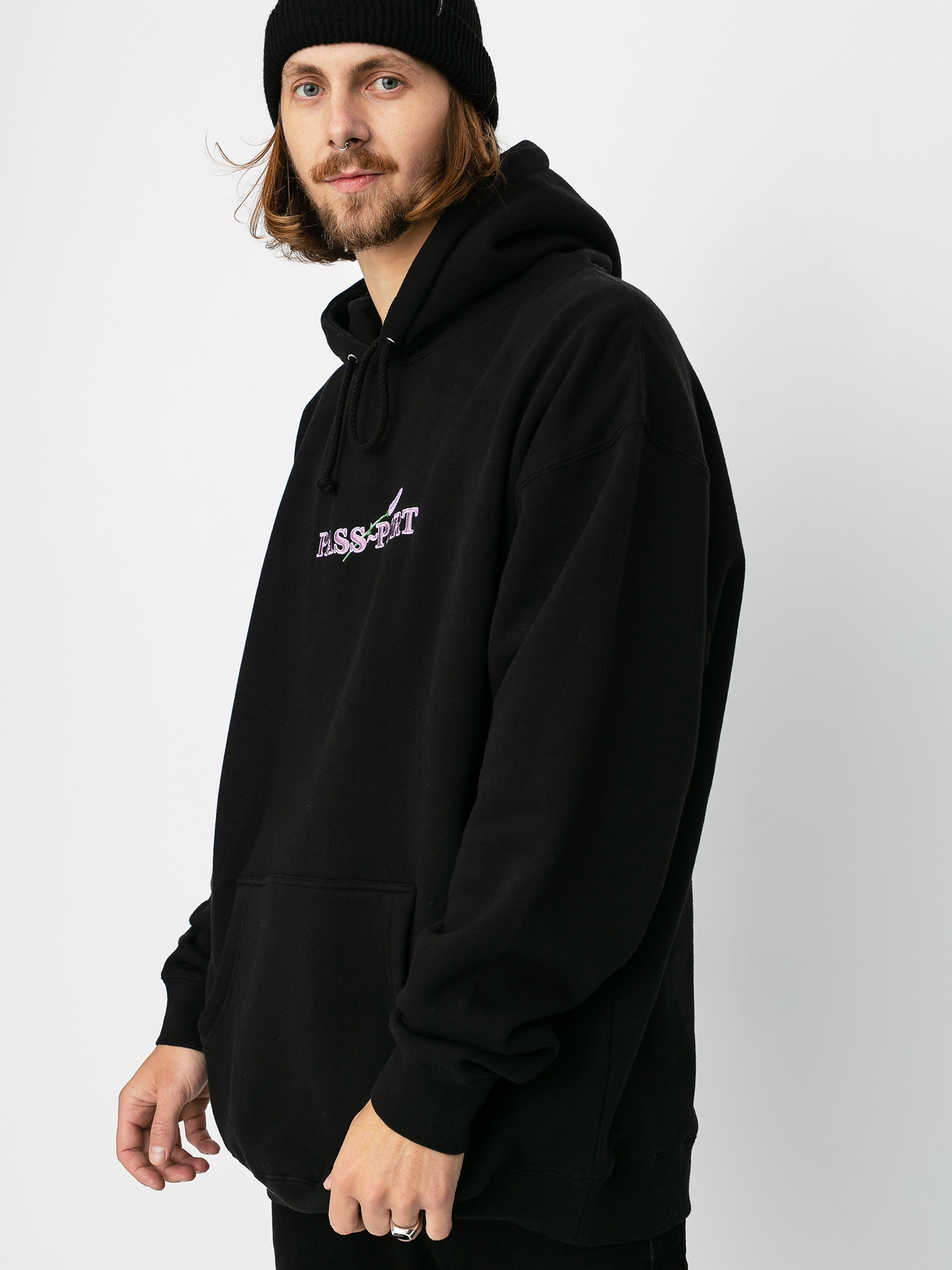 Bluza z kapturem Pass Port Lavender HD (black)
