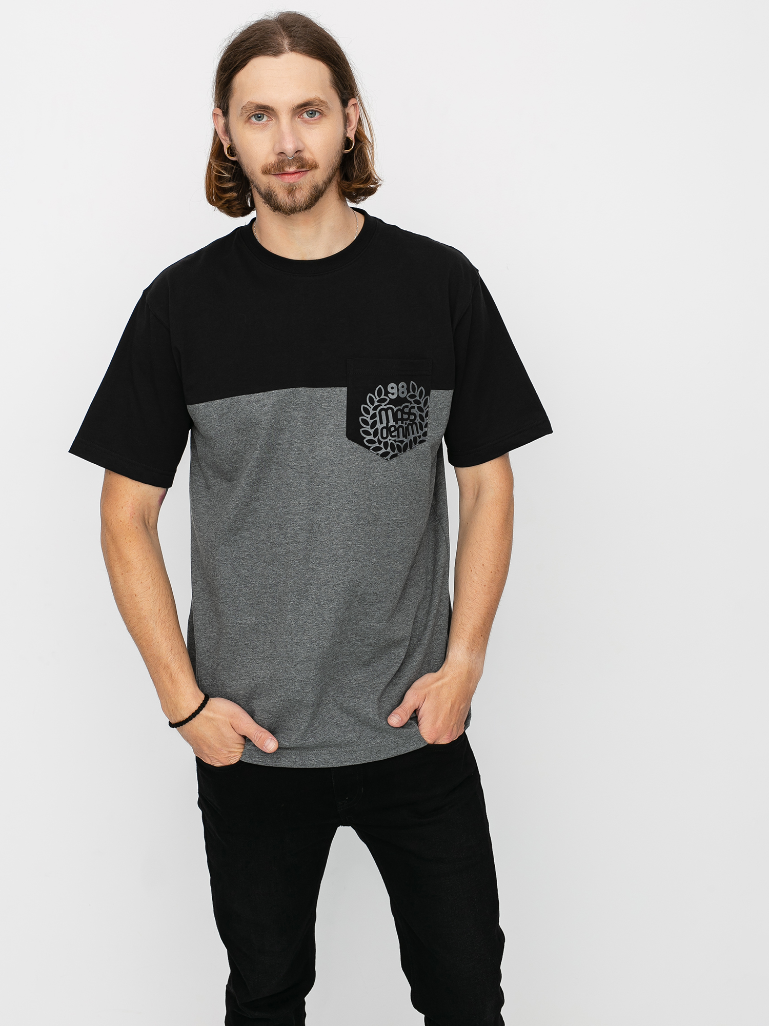 T-shirt MassDnm Pocket Base (dk heather grey)