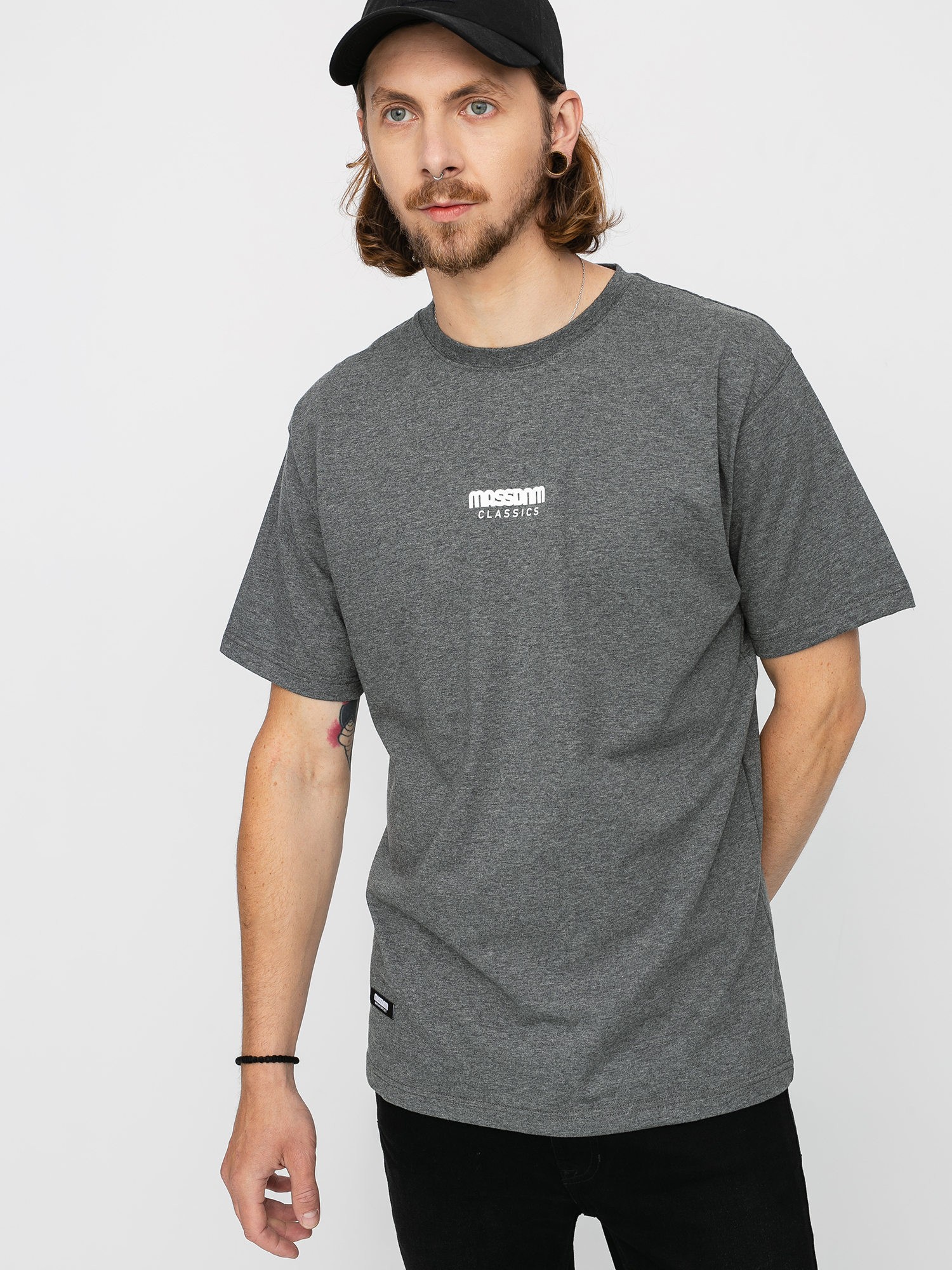 T-shirt MassDnm Classics Small Logo (dk heather grey)