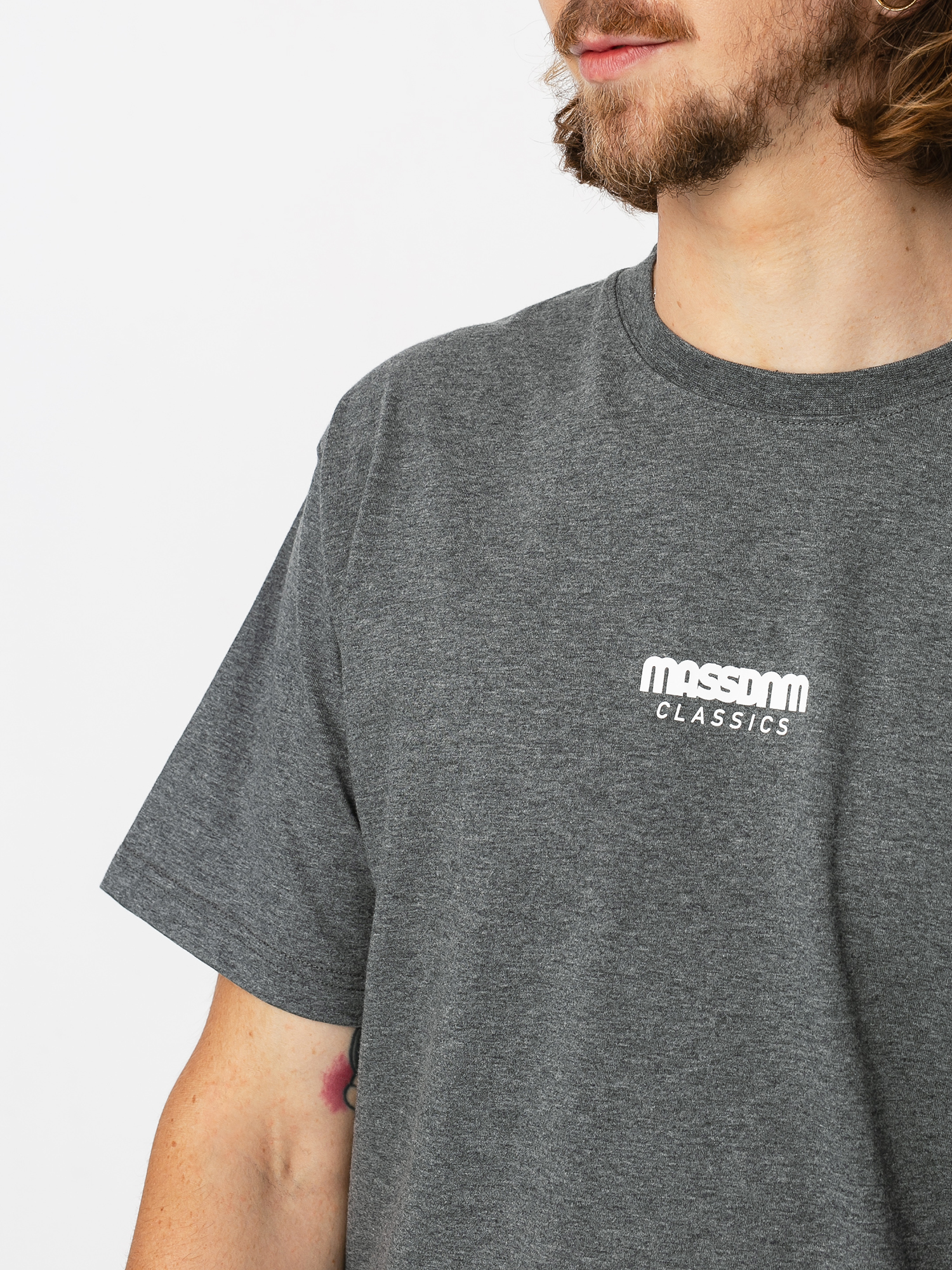 T-shirt MassDnm Classics Small Logo (dk heather grey)