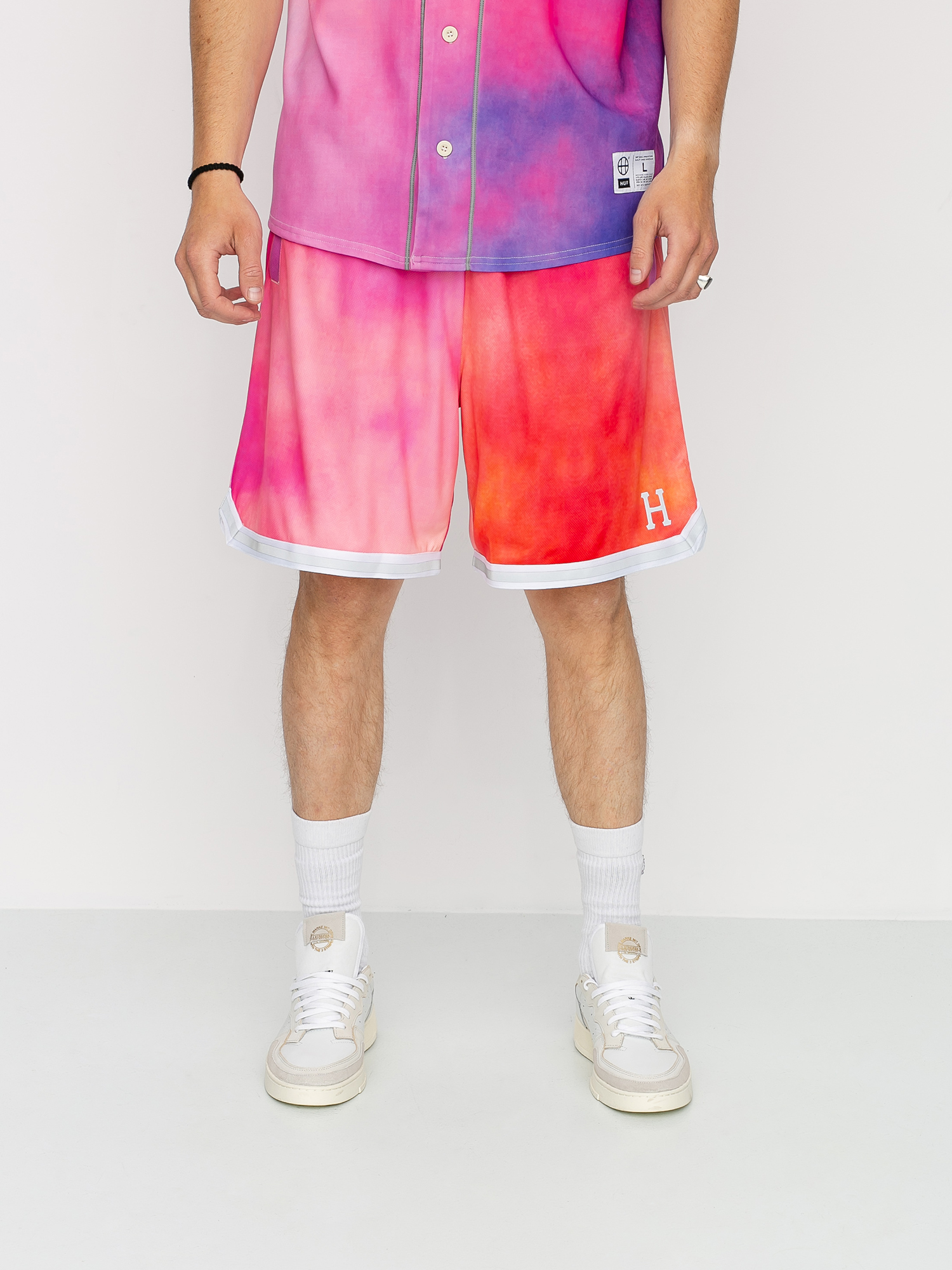 Szorty HUF Classic H Refl Basketball (coral pink)