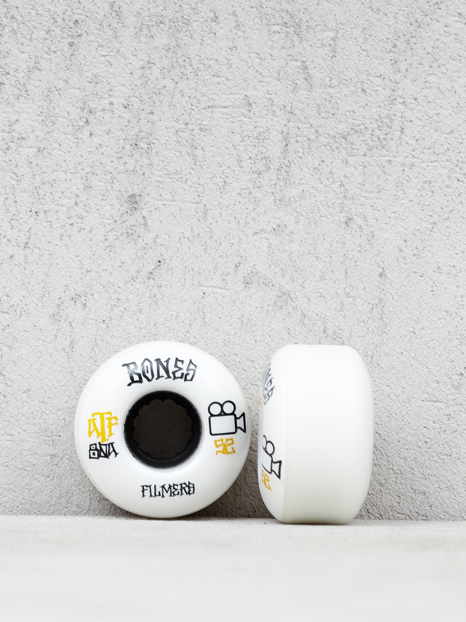 Kółka Bones Filmers All Terrain Formula 80A (white/black/yellow)