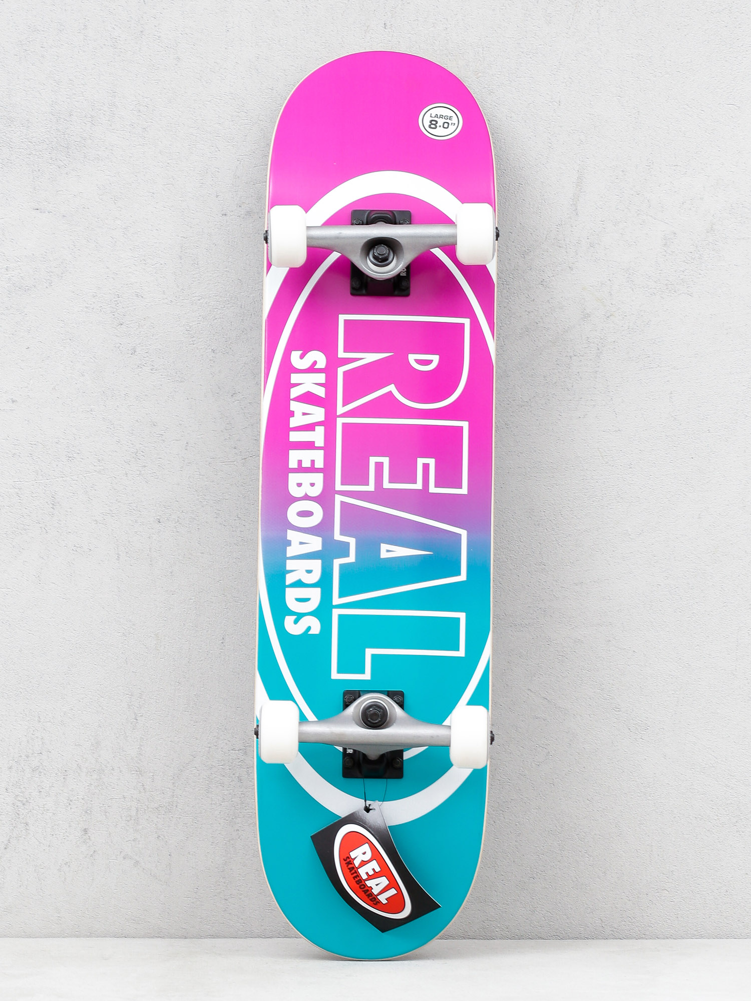 Deskorolka Real Outliners (pink/teal)