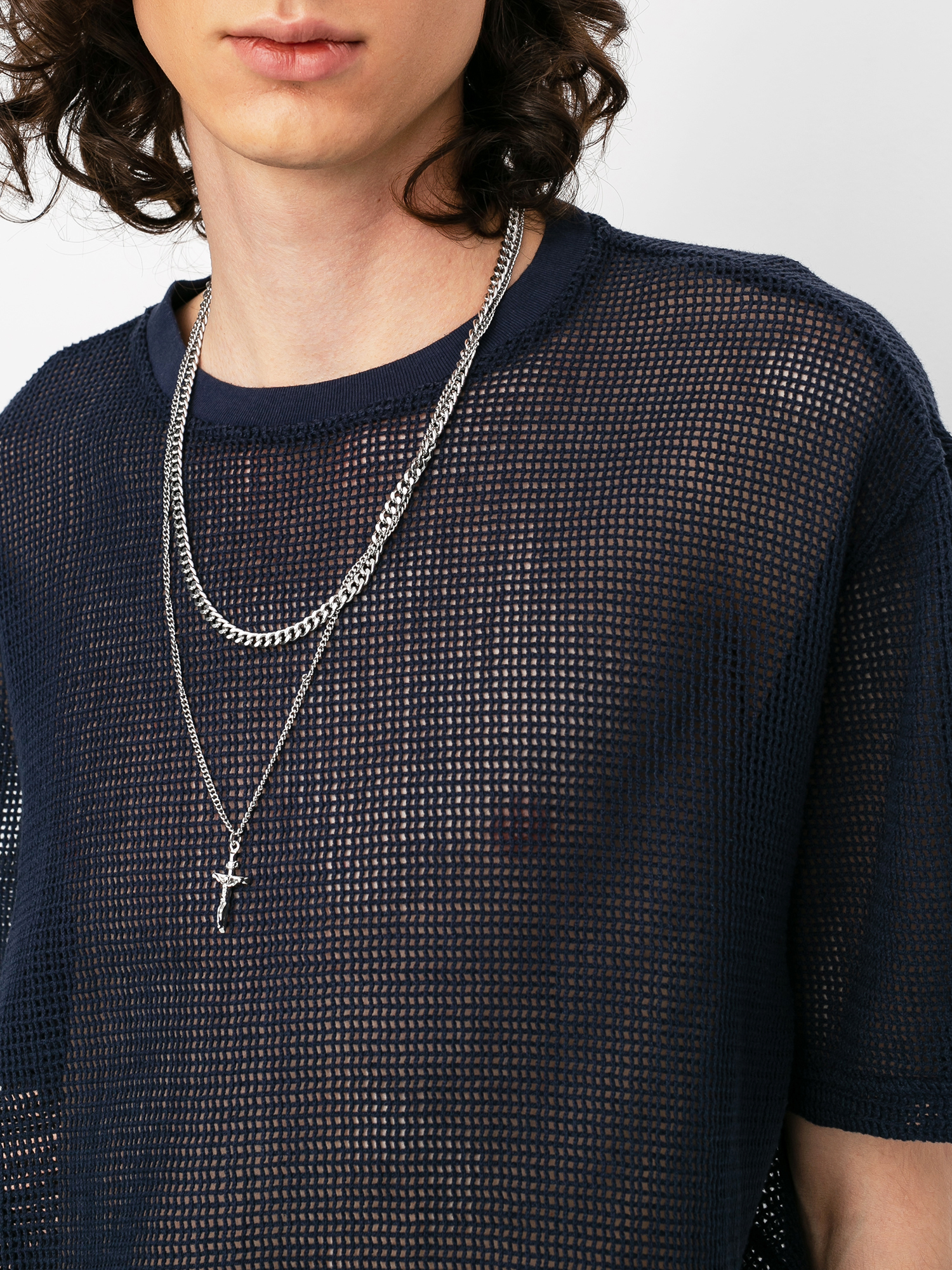 T-shirt Stussy Duncan Mesh (navy)