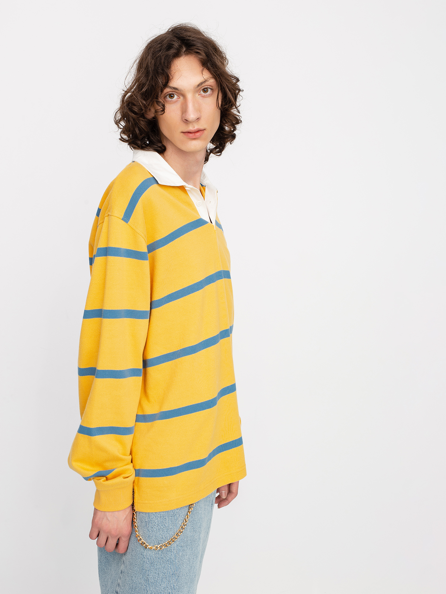 Longsleeve Stussy Hill Stripe Rugby (gold)