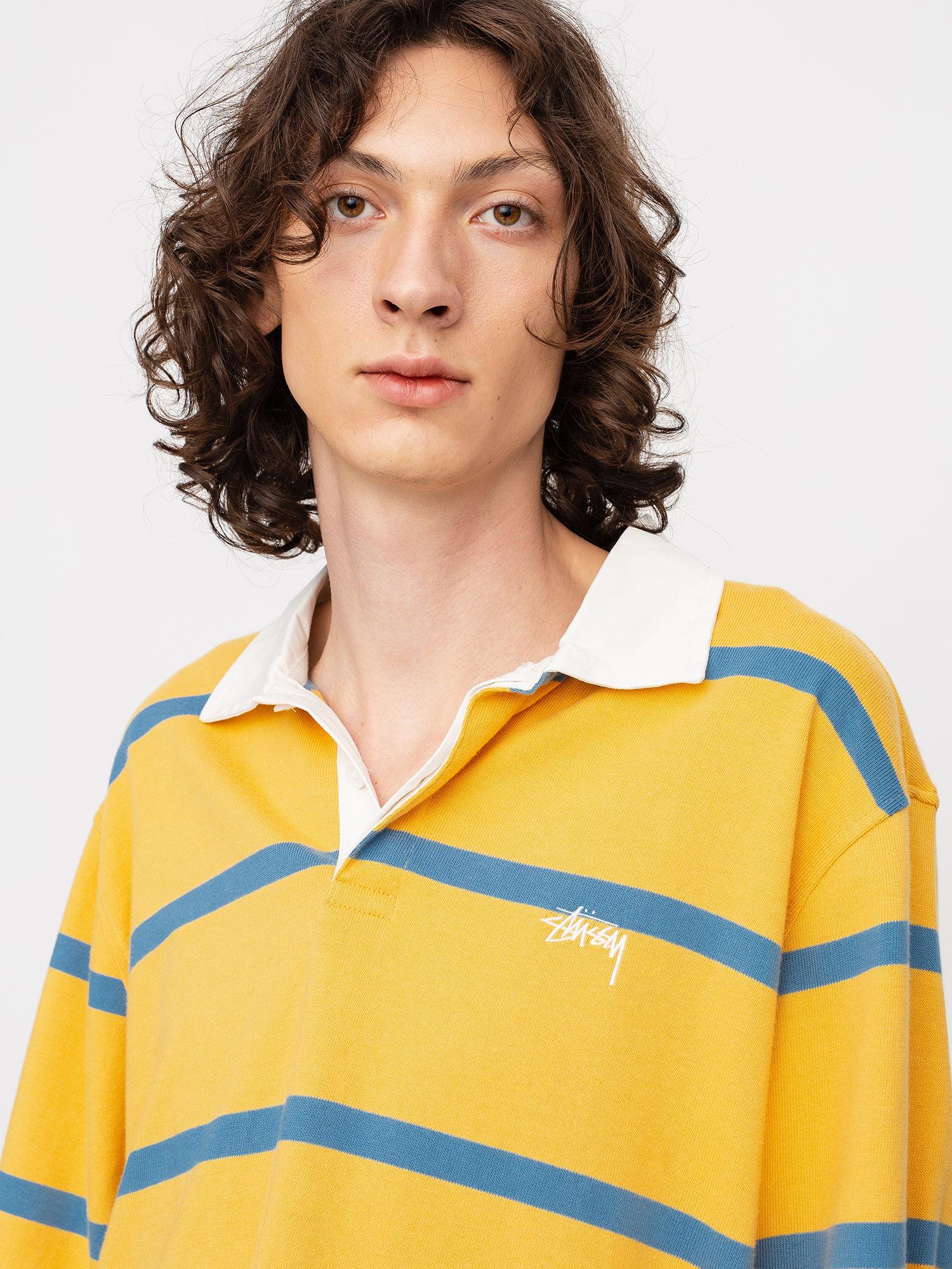 Longsleeve Stussy Hill Stripe Rugby (gold)