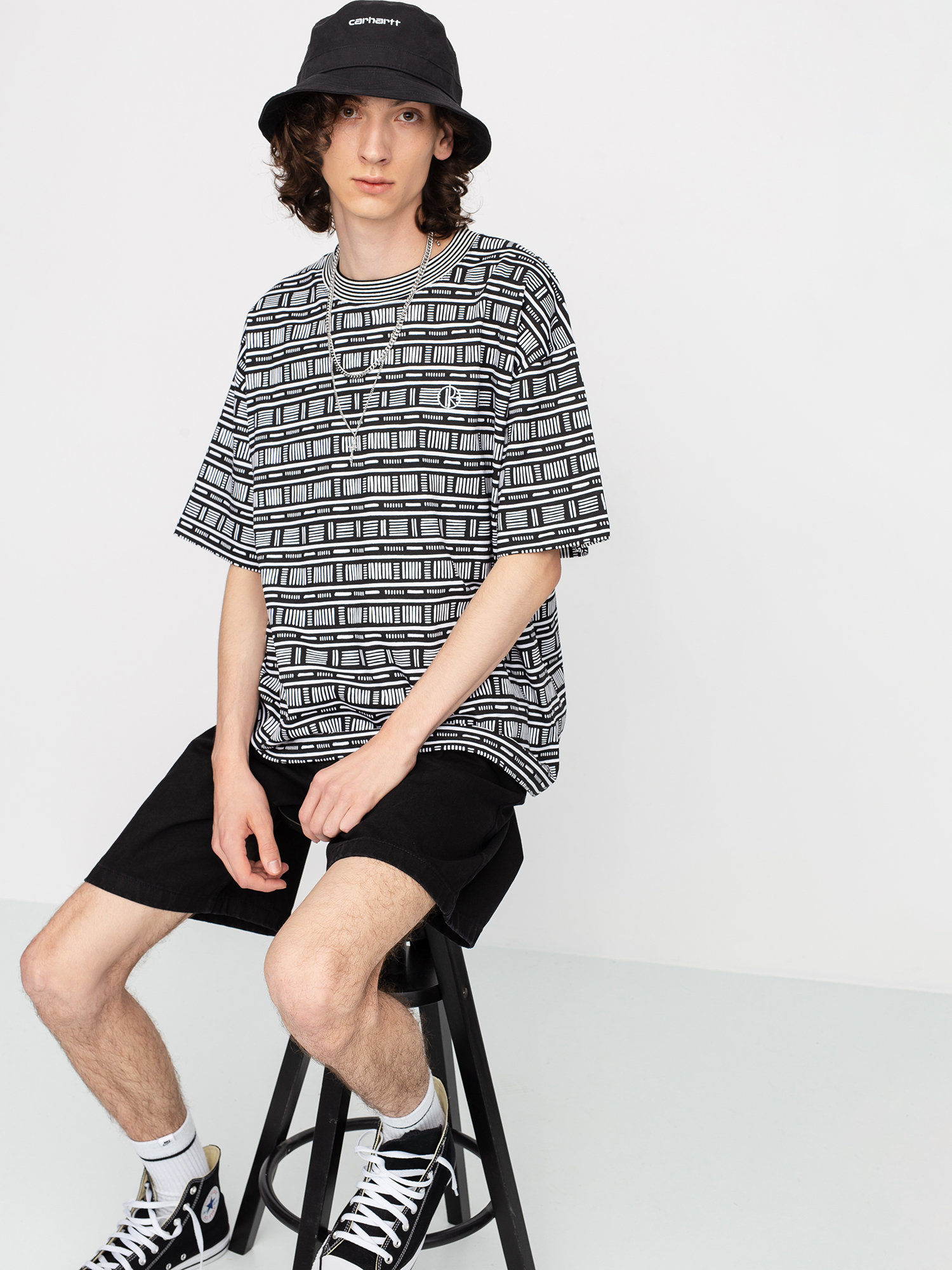 T-shirt Polar Skate Stripe Surf (black)