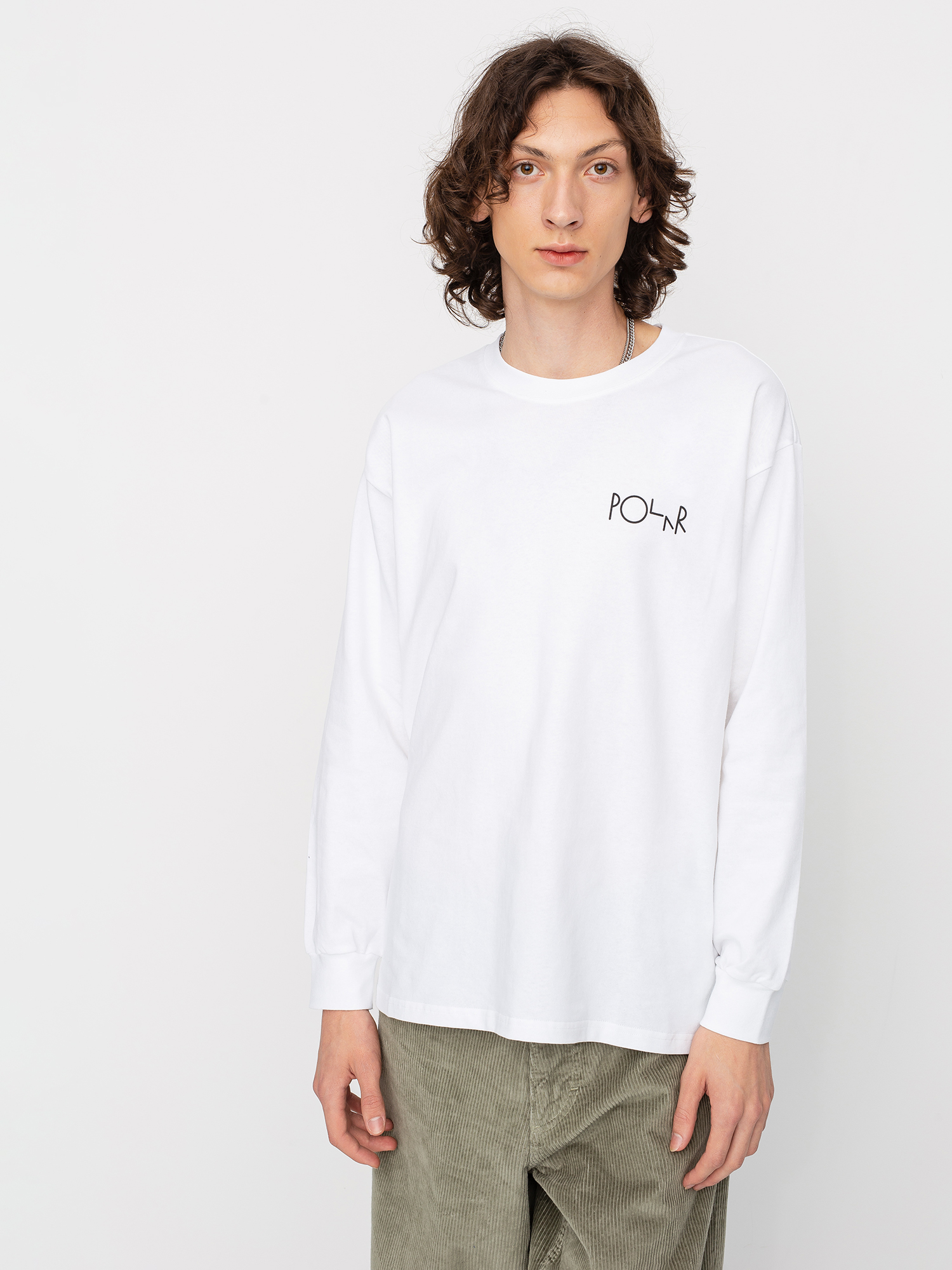 Longsleeve Polar Skate Memory Palace Fill Logo (white)