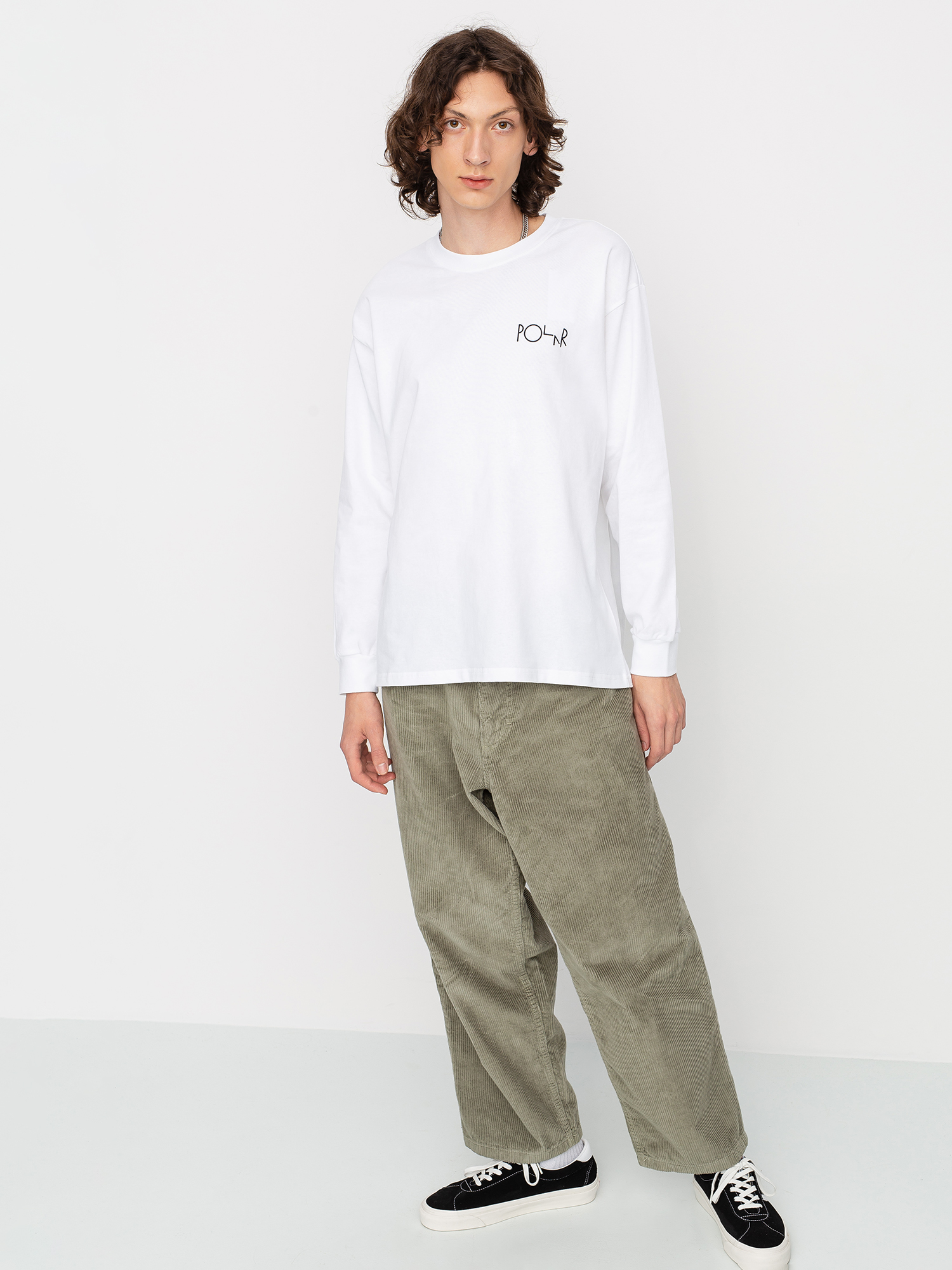 Longsleeve Polar Skate Memory Palace Fill Logo (white)