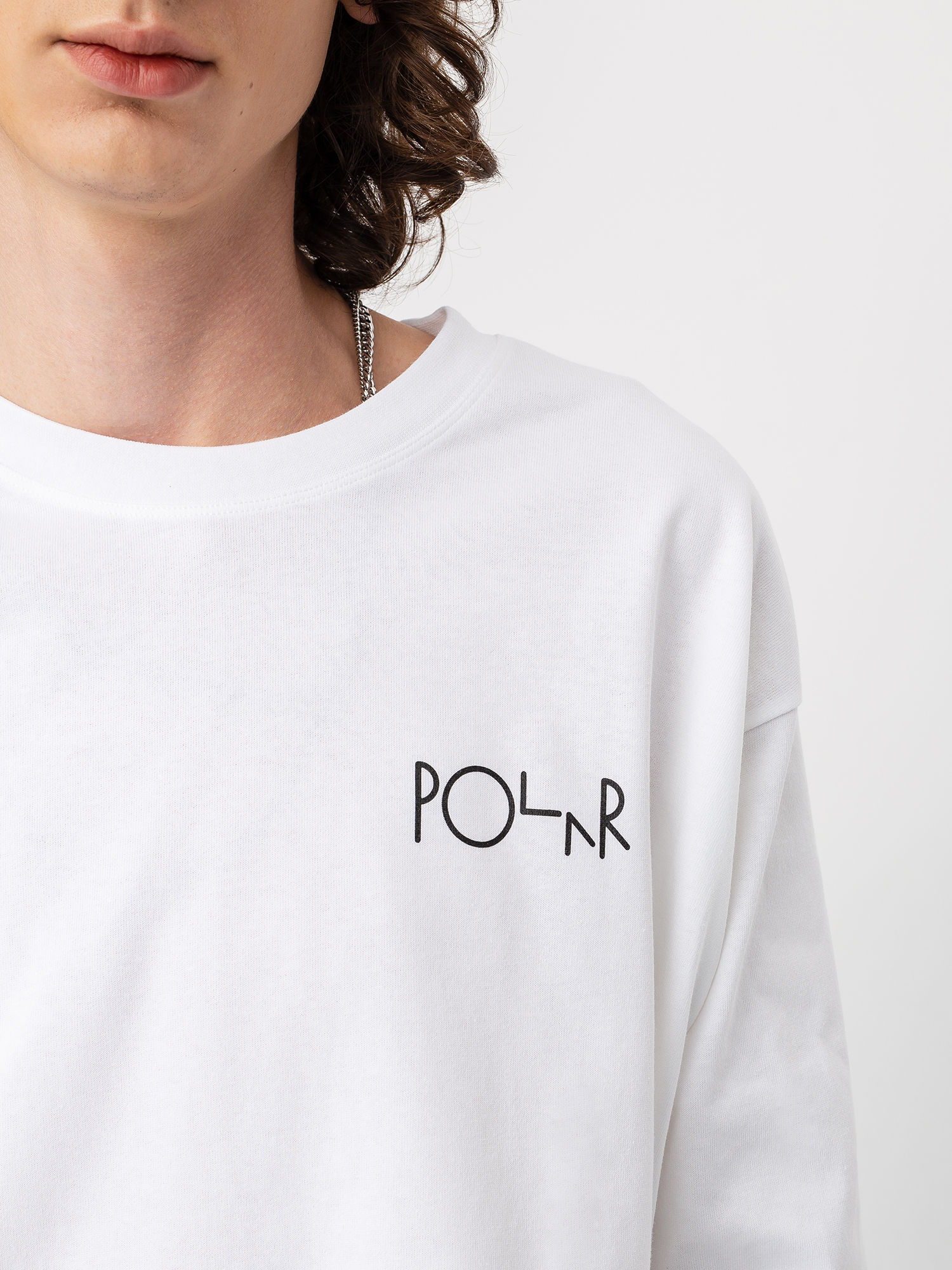 Longsleeve Polar Skate Memory Palace Fill Logo (white)