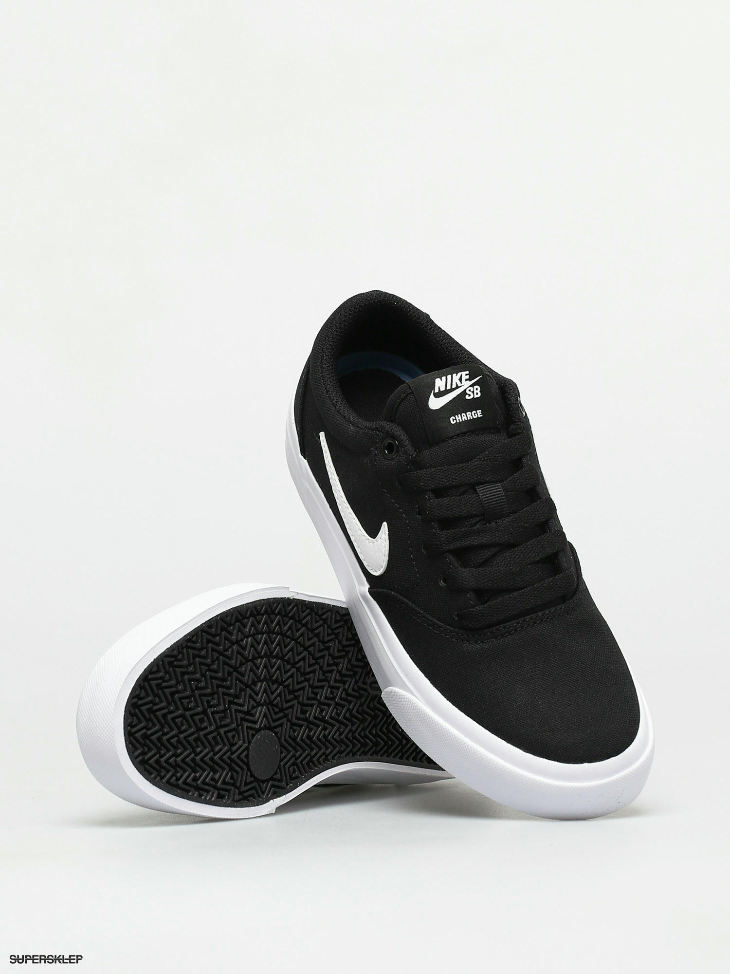 Buty Nike Sb Charge Canvas Black White Black