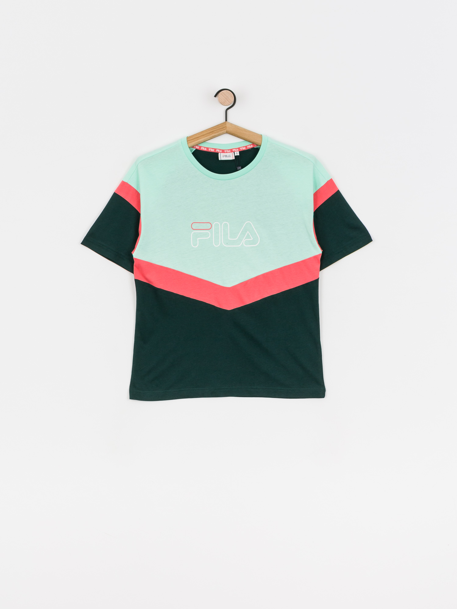 T-shirt Fila Laeta Wmn (ponderosa pine/cabbage/calypso coral)