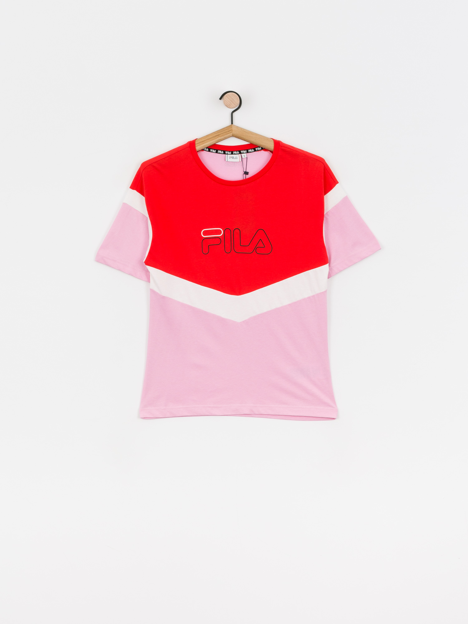 T-shirt Fila Laeta Wmn (lilac sachet/poppy red/bright white)