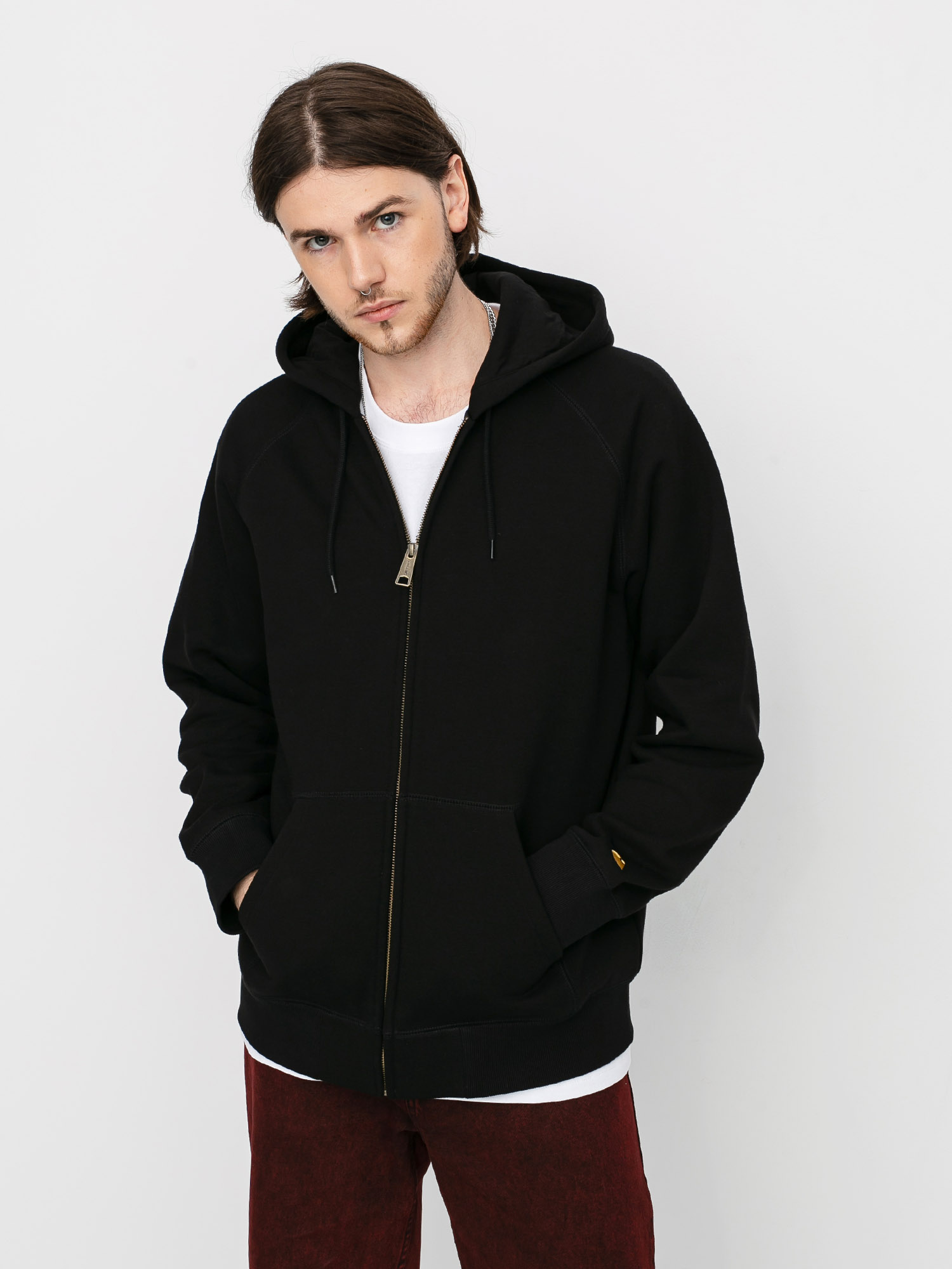 Bluza z kapturem Carhartt WIP Chase ZHD (black/gold)