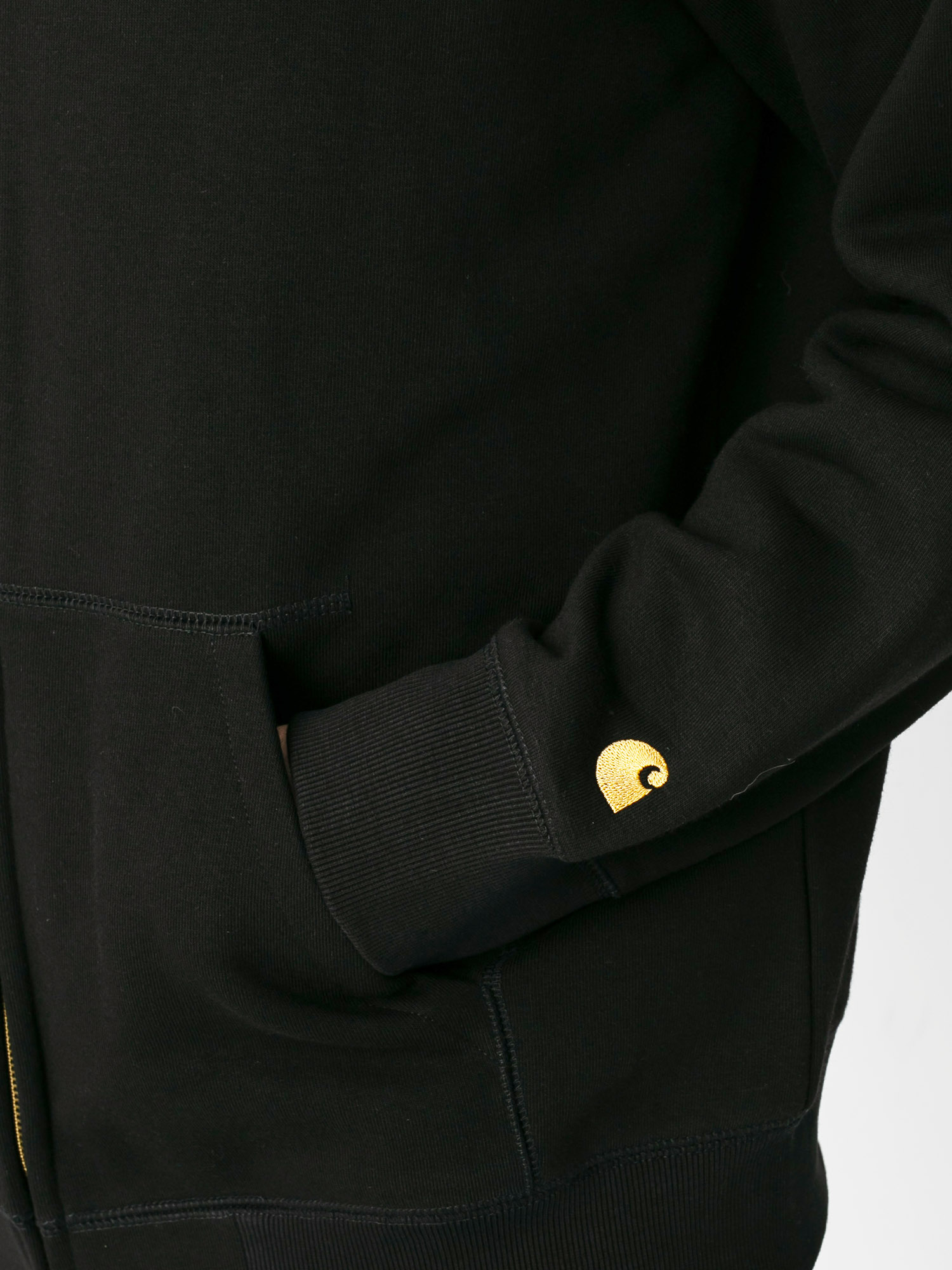 Bluza z kapturem Carhartt WIP Chase ZHD (black/gold)