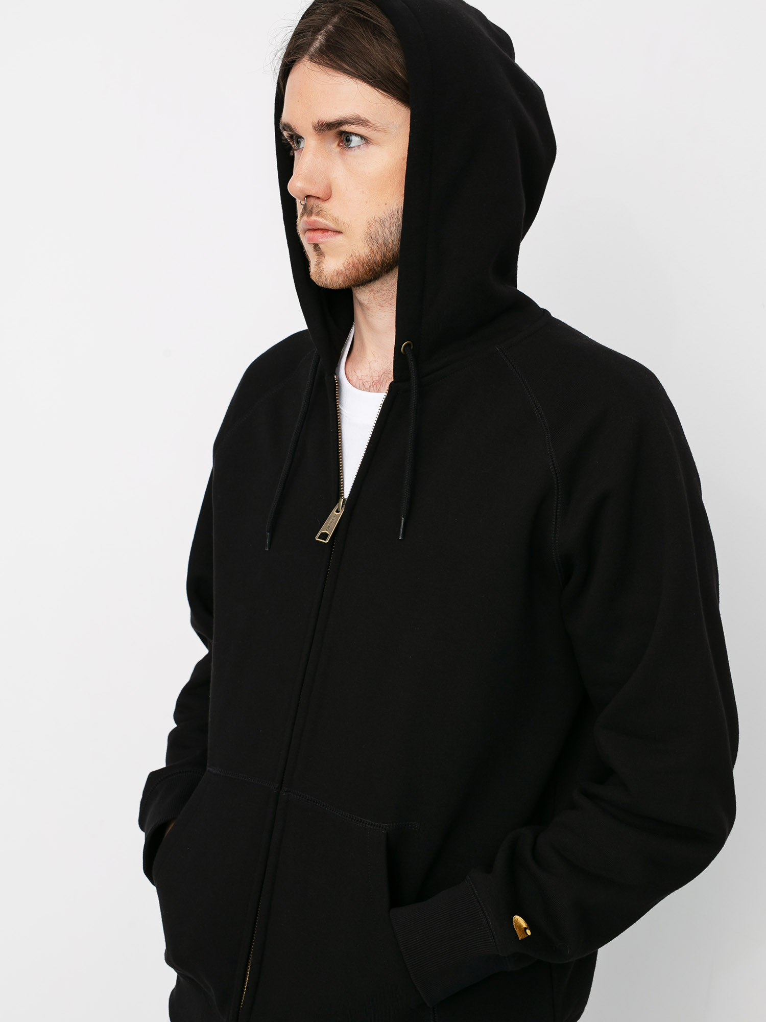 Bluza z kapturem Carhartt WIP Chase ZHD (black/gold)