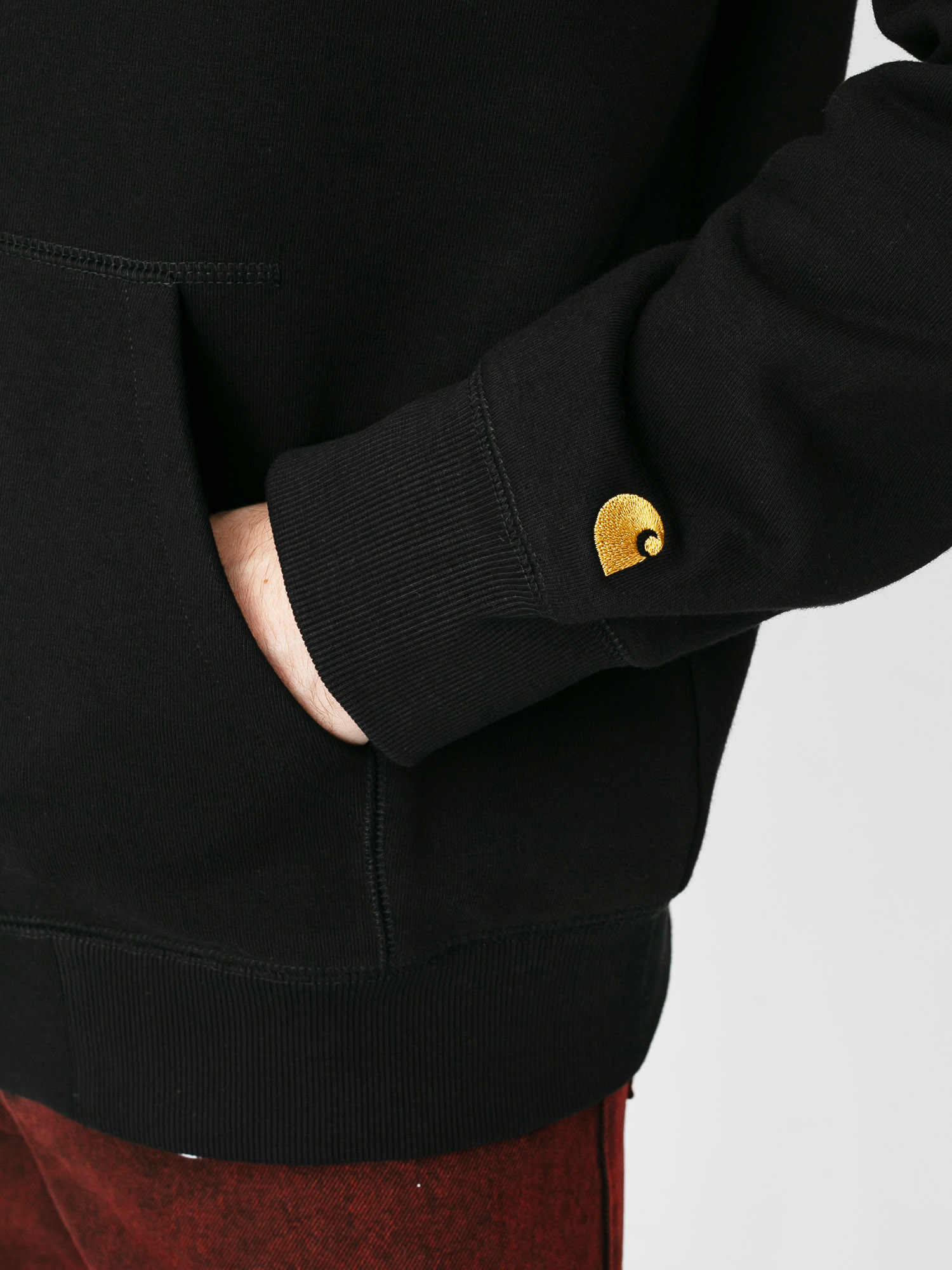 Bluza z kapturem Carhartt WIP Chase ZHD (black/gold)
