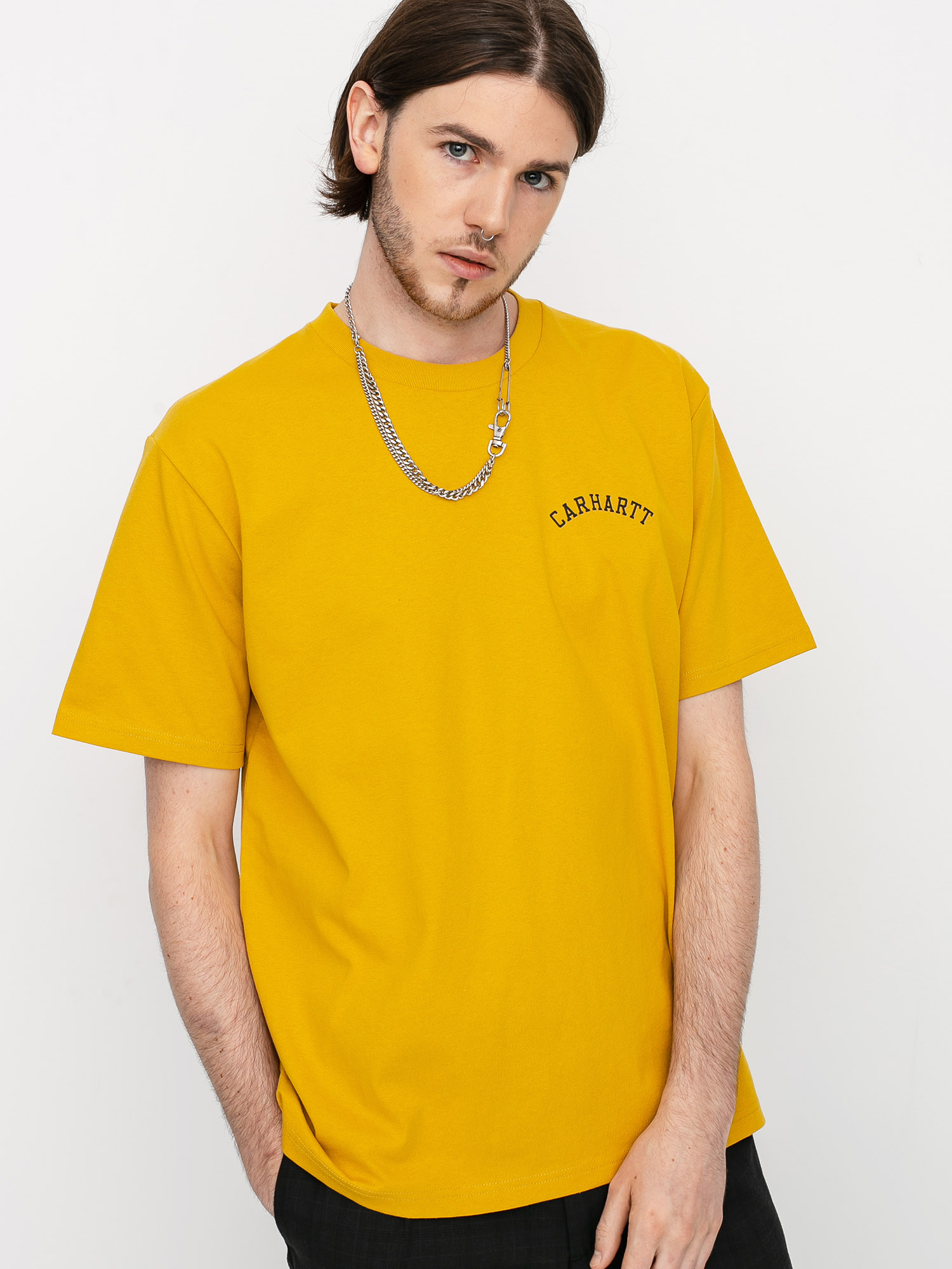 T-shirt Carhartt WIP University Script (colza/black)