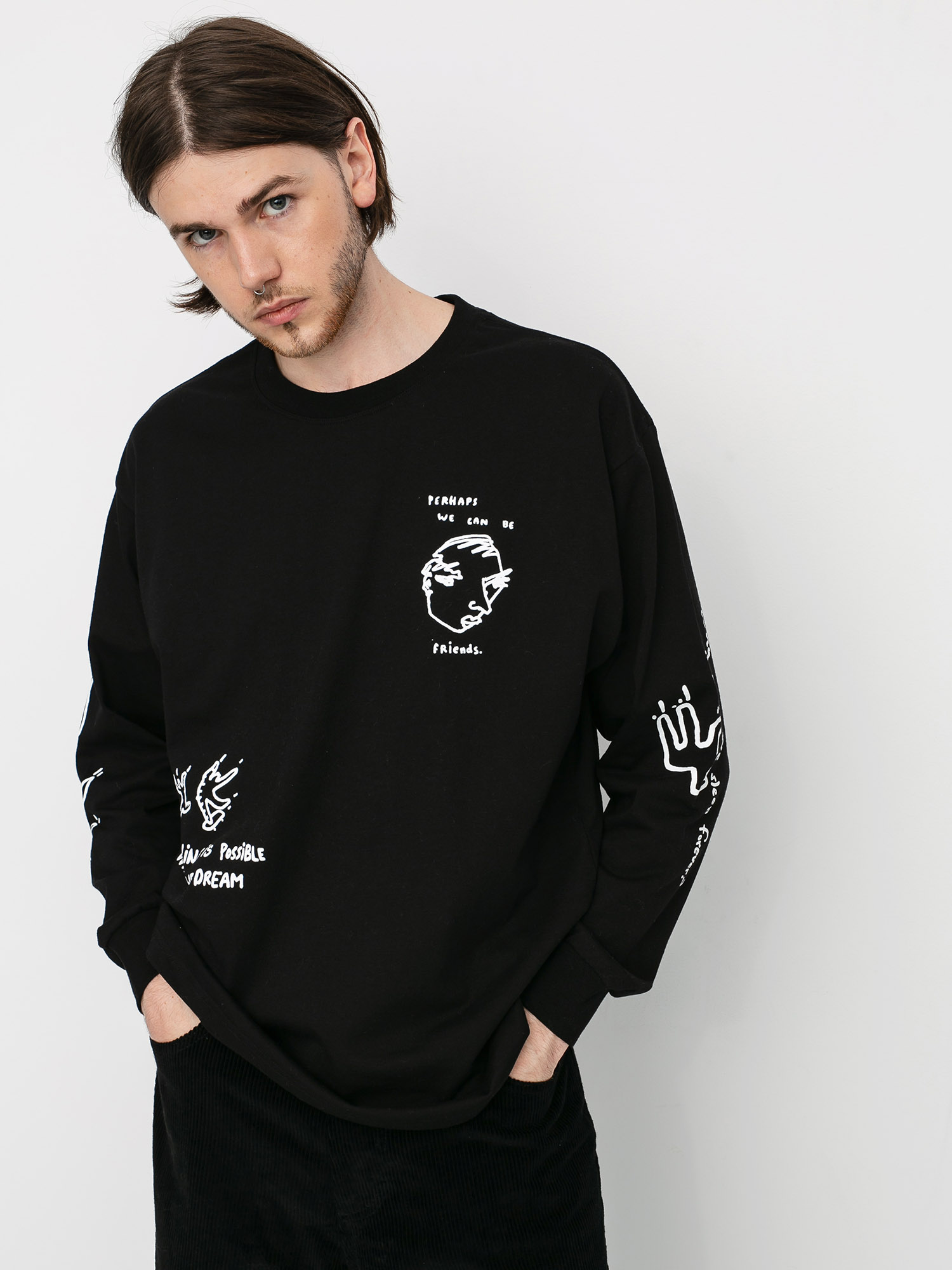 Longsleeve Polar Skate Notebook (black)