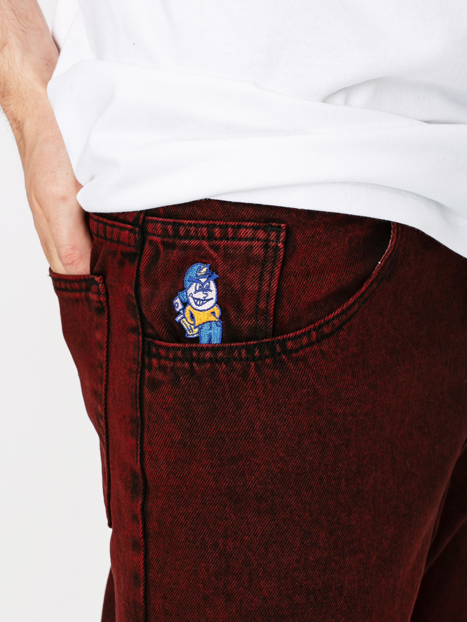 Spodnie Polar Skate 93 Denim (red black)