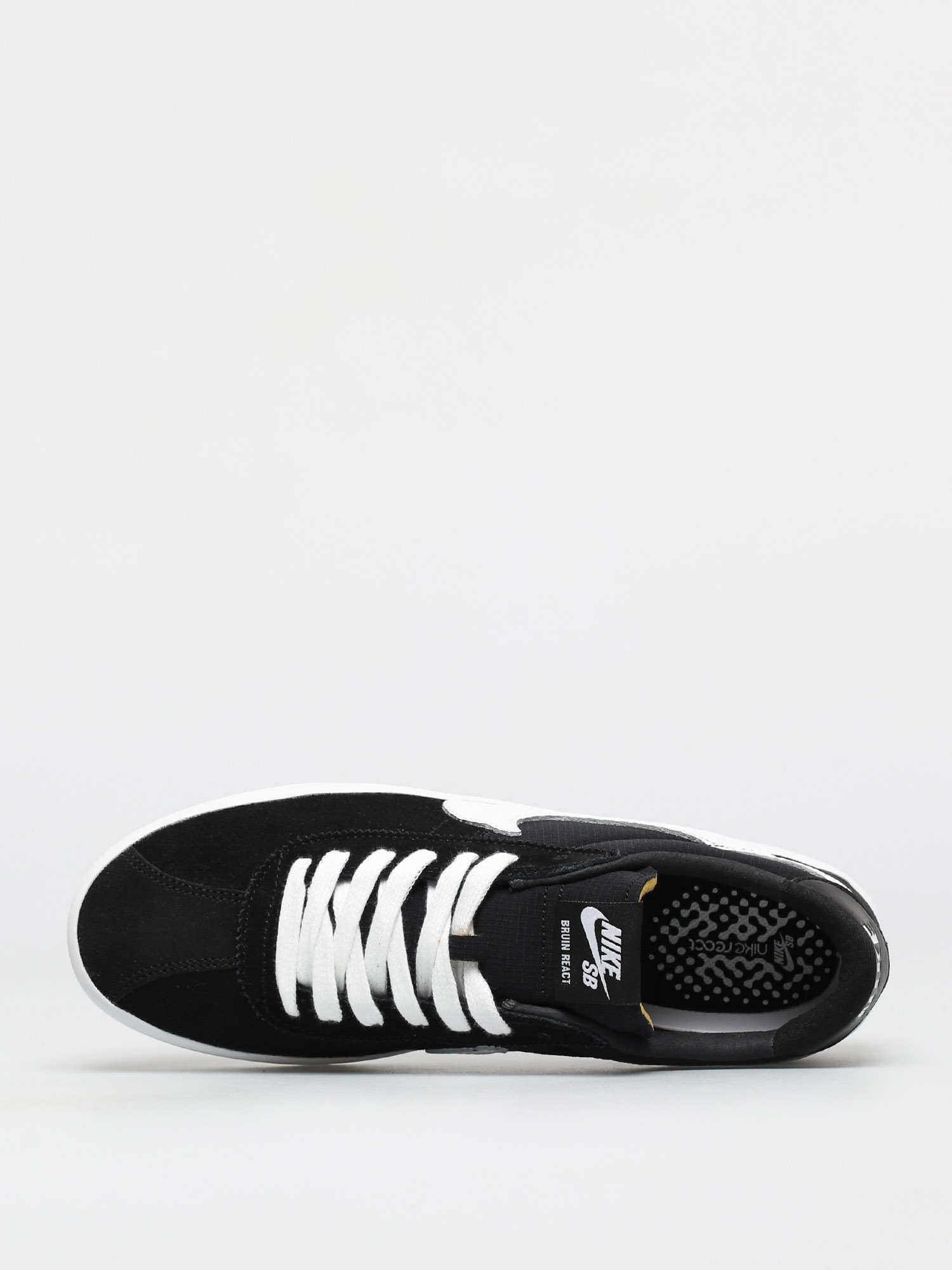 nike bruin react black white