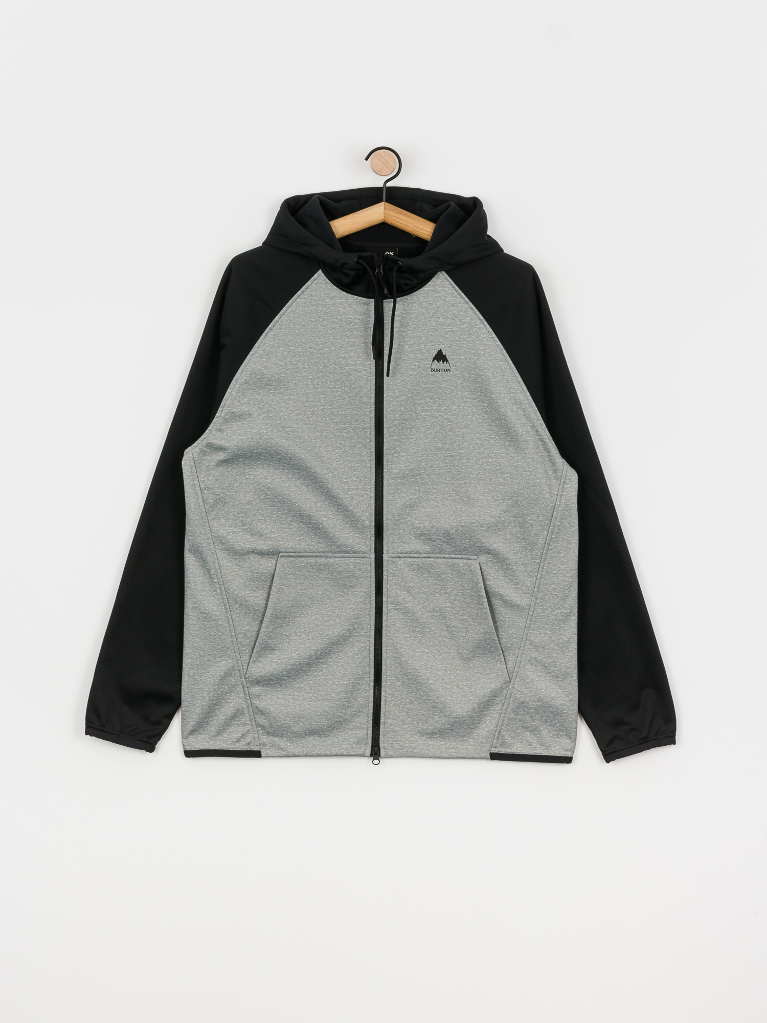 Męska Bluza aktywna Burton Crown Weatherproof ZHD (gray heather/true black)