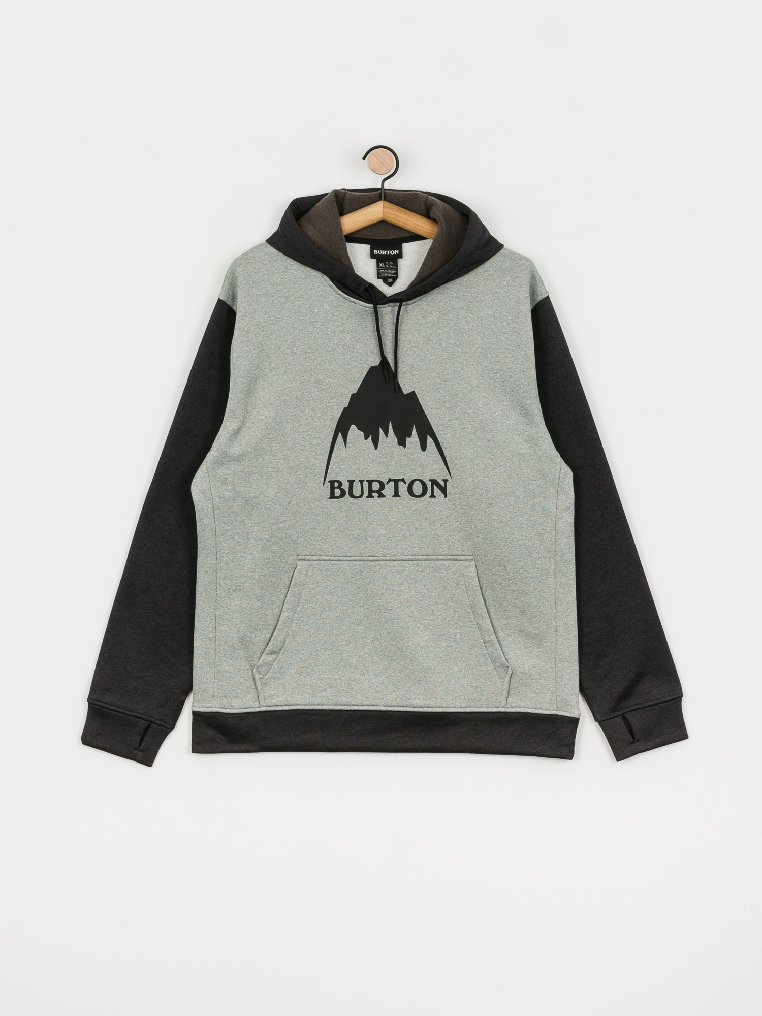 Męska Bluza aktywna Burton Oak HD (gray heather/true black)