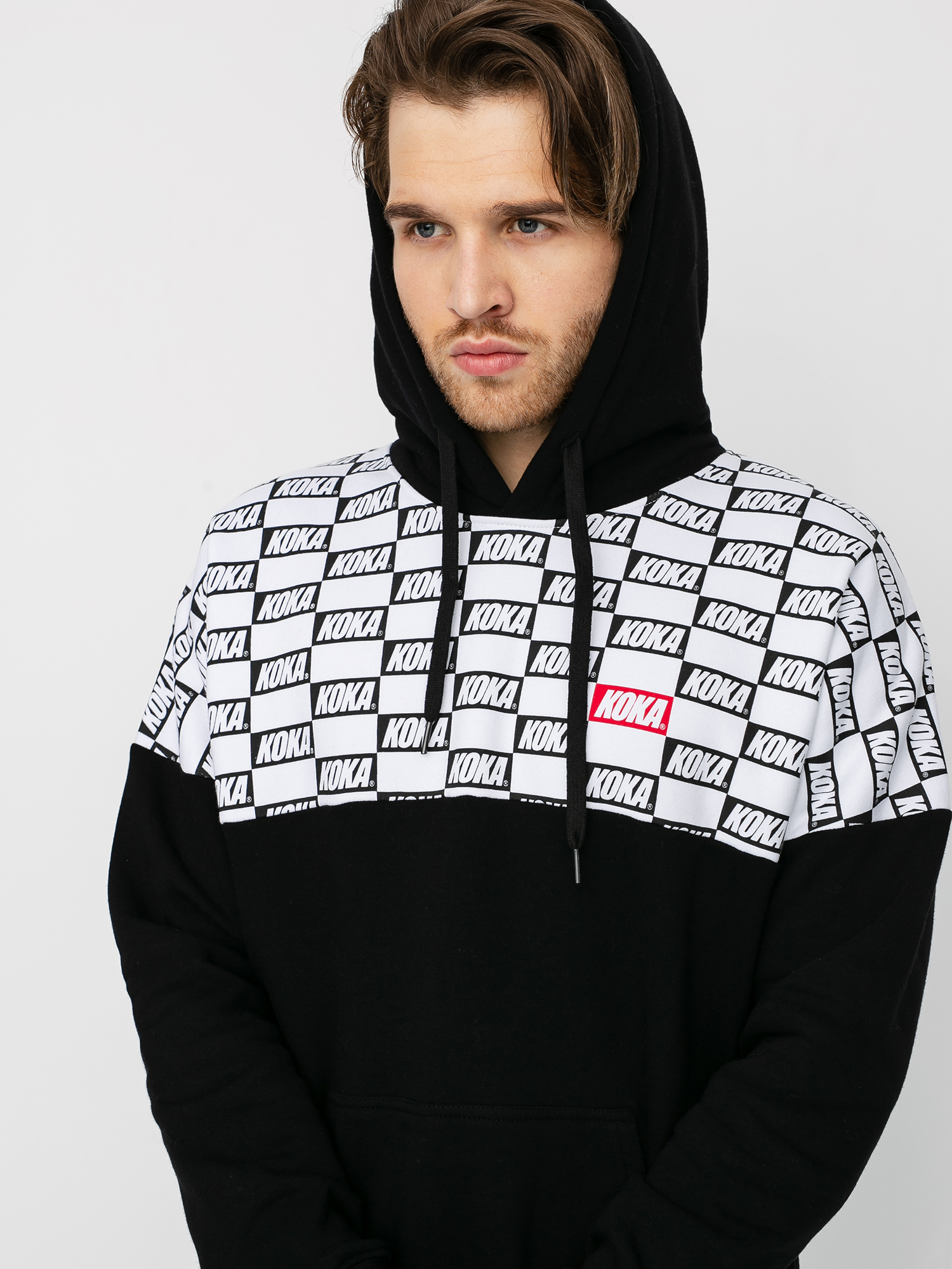 Bluza z kapturem Koka Checkmate HD (black)