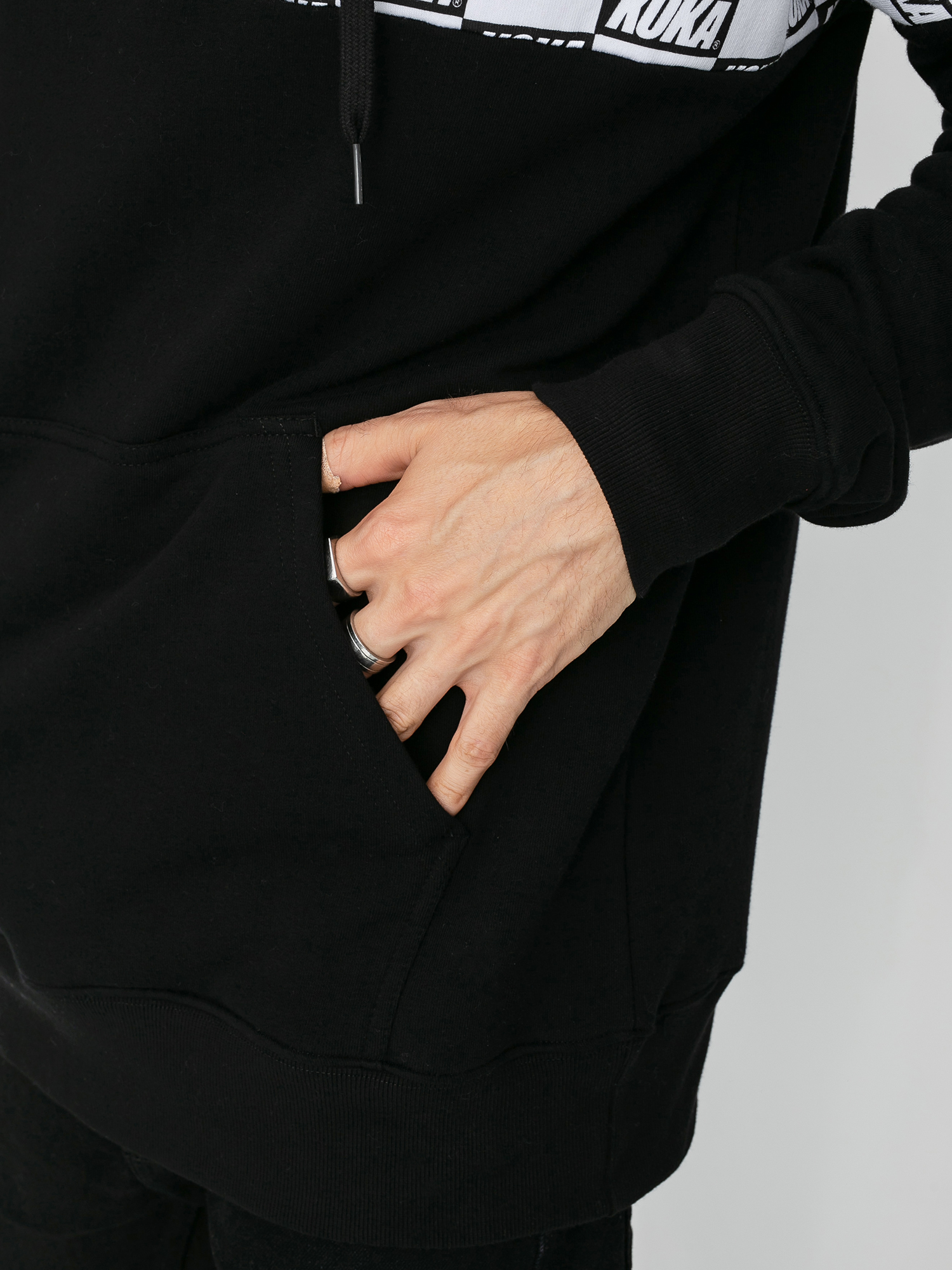 Bluza z kapturem Koka Checkmate HD (black)