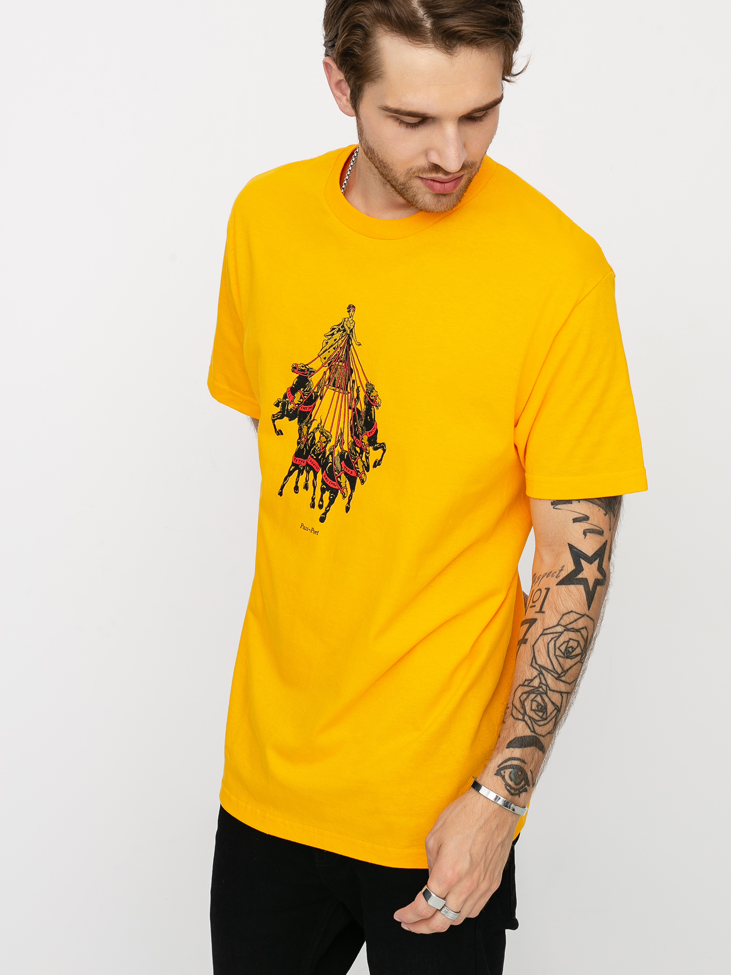 T-shirt Pass Port State Horses (gold)