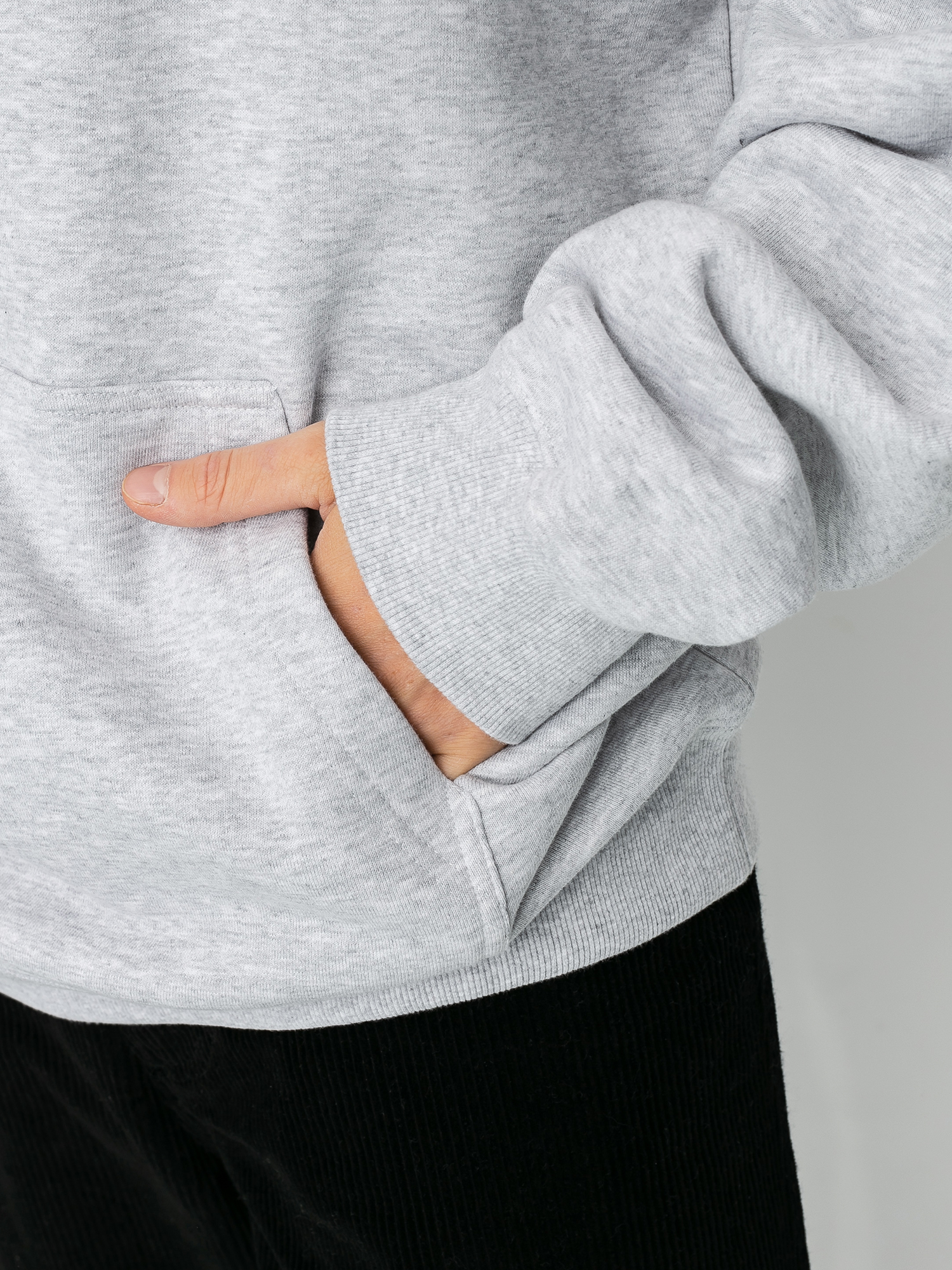 Bluza z kapturem Stussy Basic Stussy HD (ash heather)