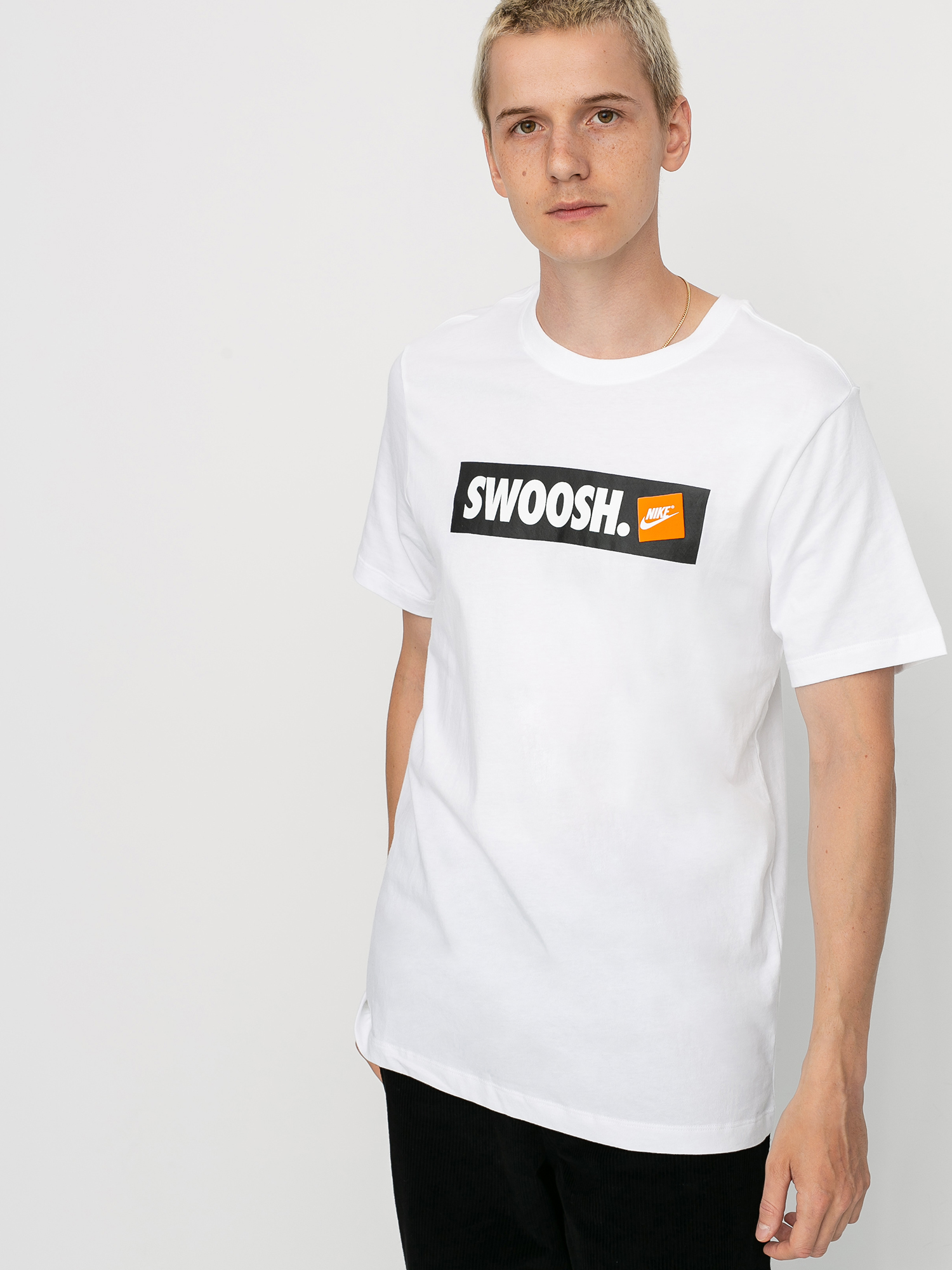 T-shirt Nike Swoosh (white/white)