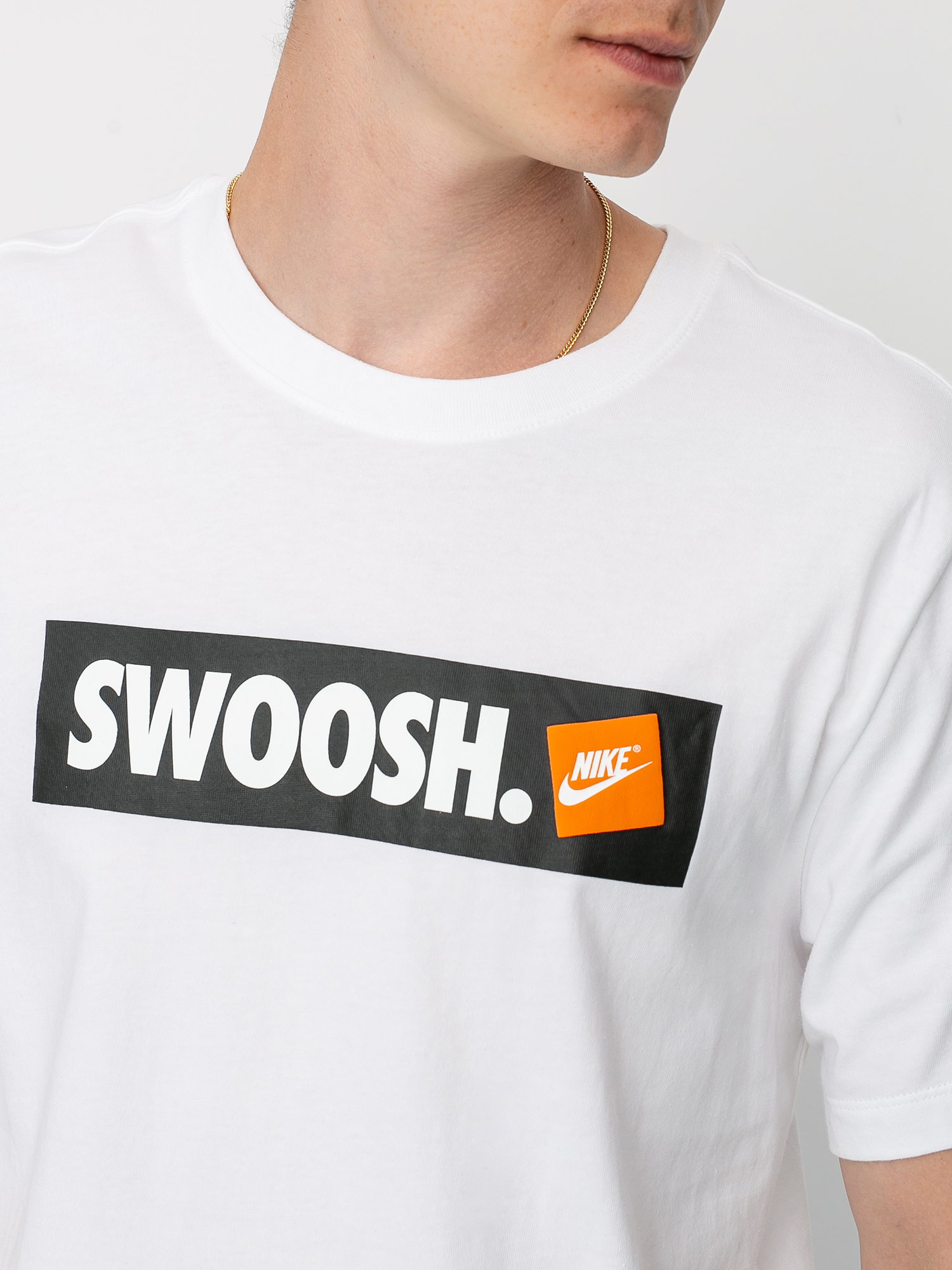 T-shirt Nike Swoosh (white/white)