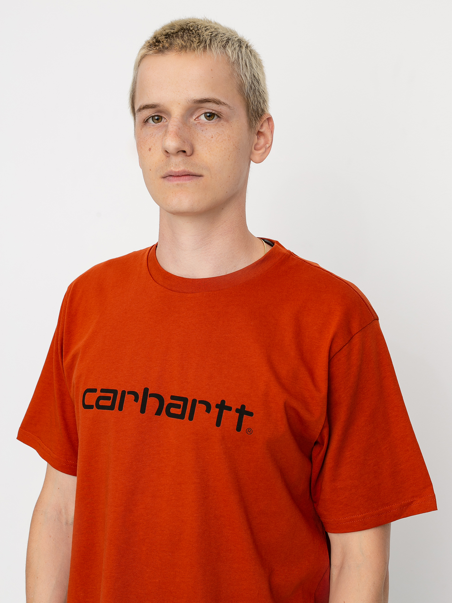 T-shirt Carhartt WIP Script (cinnamon/black)