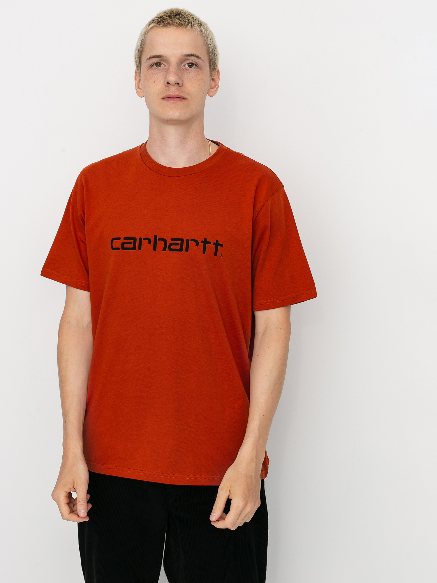 T-shirt Carhartt WIP Script (cinnamon/black)