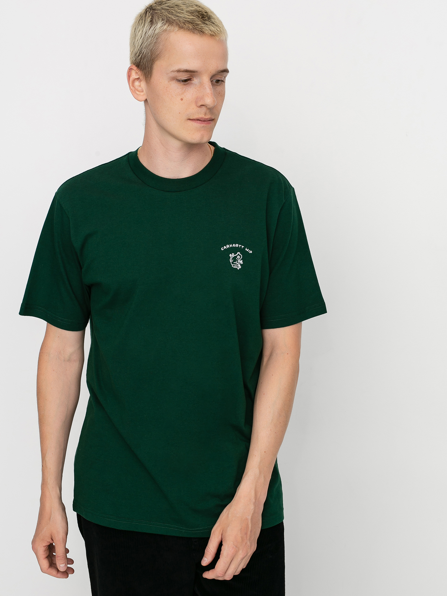 T-shirt Carhartt WIP Reverse Midas (bottle green/white)