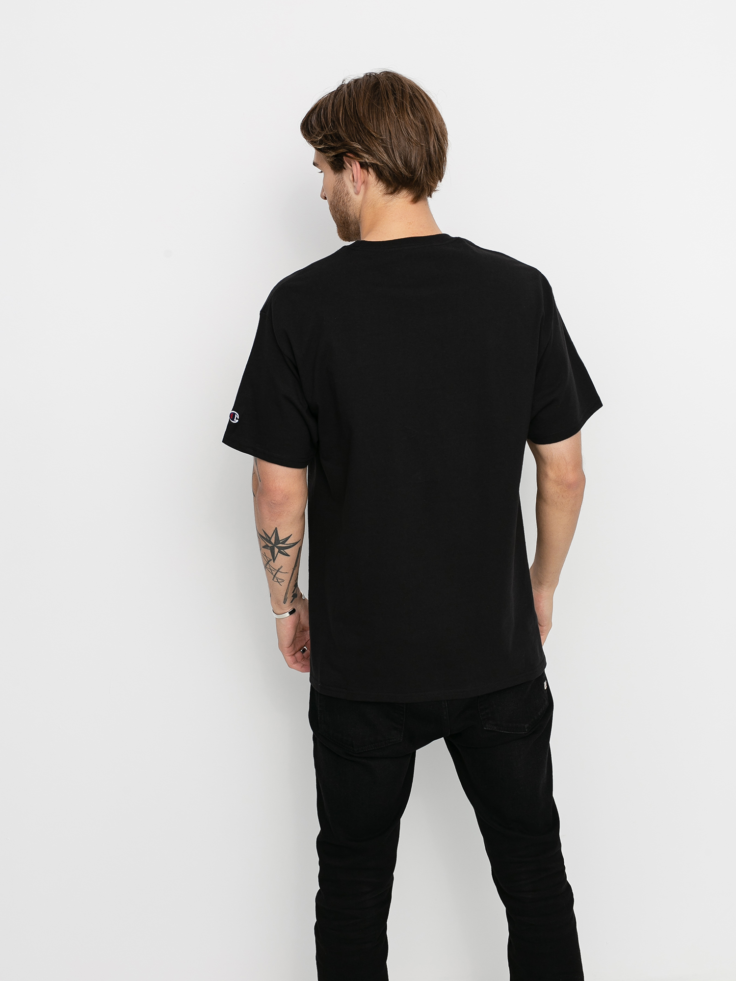 T-shirt Grizzly Griptape X Champion Lowercase Fadeaway (black)