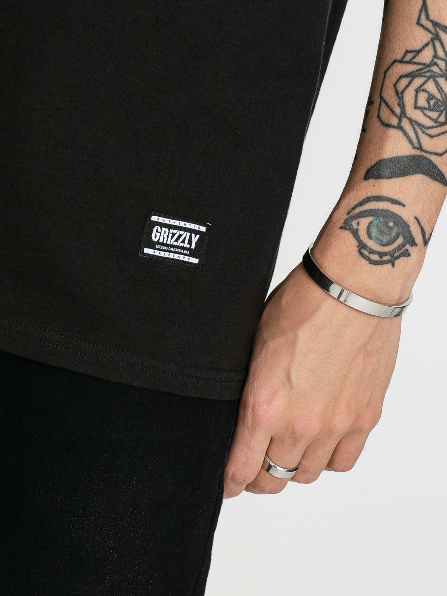 T-shirt Grizzly Griptape X Champion Lowercase Fadeaway (black)