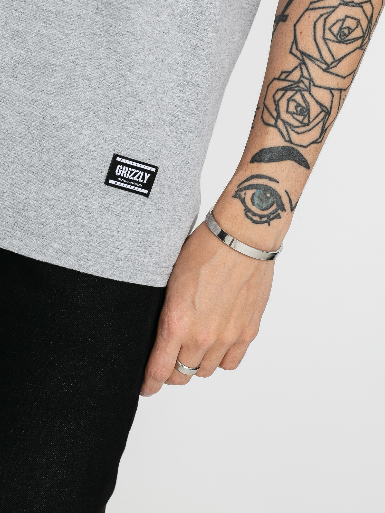 T-shirt Grizzly Griptape X Champion Lowercase Fadeaway (grey heather)