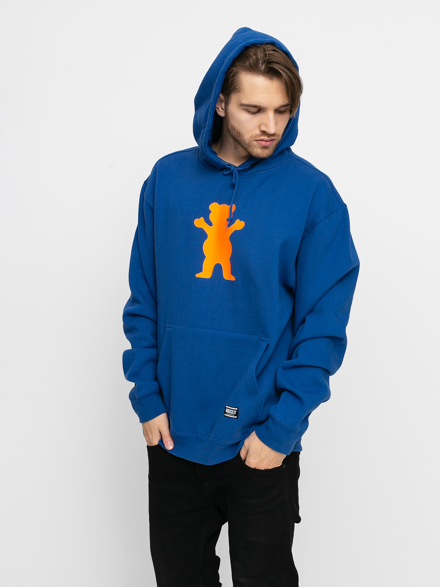 Bluza z kapturem Grizzly Griptape Og Bear HD (royal)