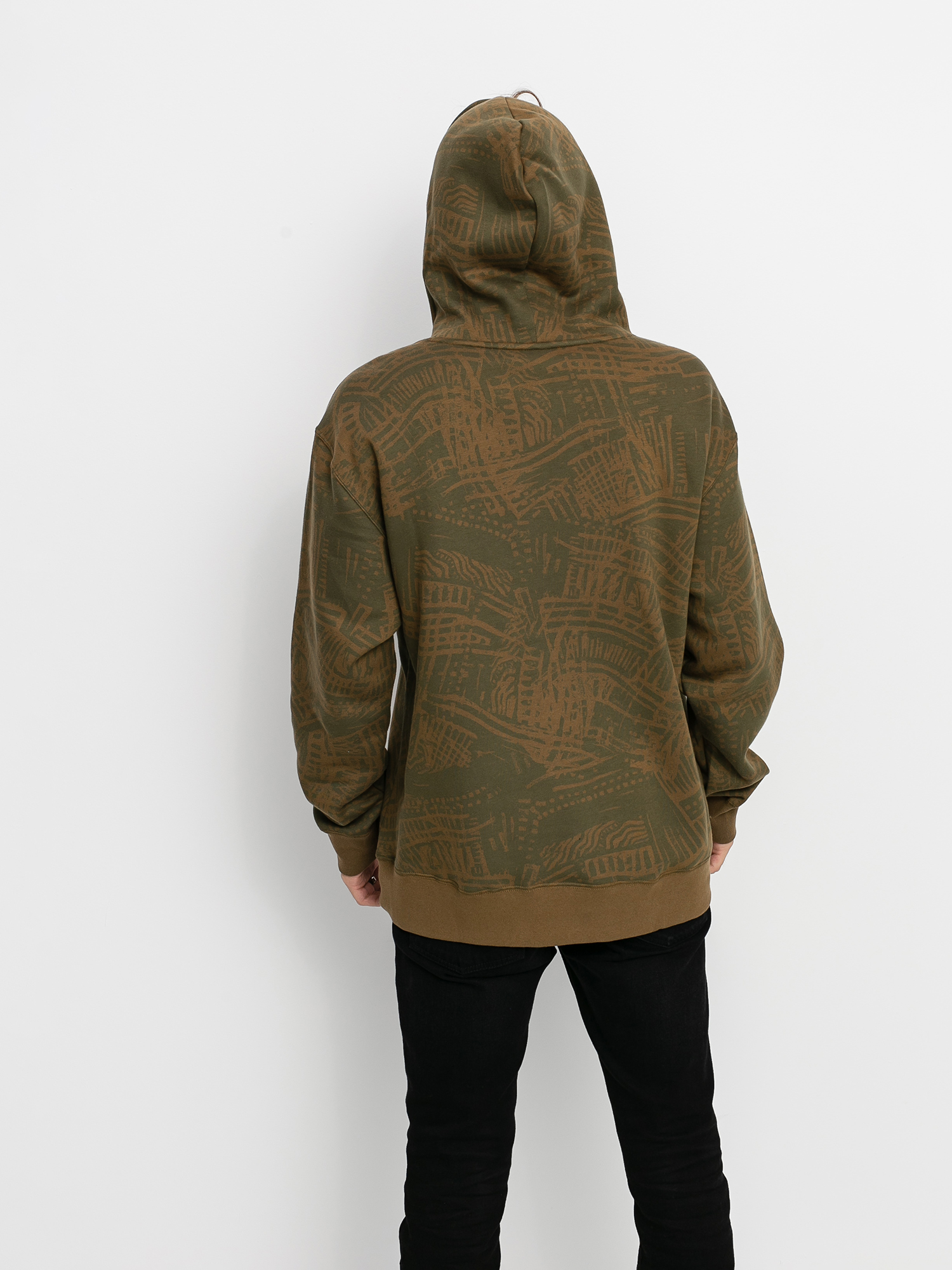 Bluza z kapturem Nike SB Aop HD (cargo khaki/cargo khaki/black)