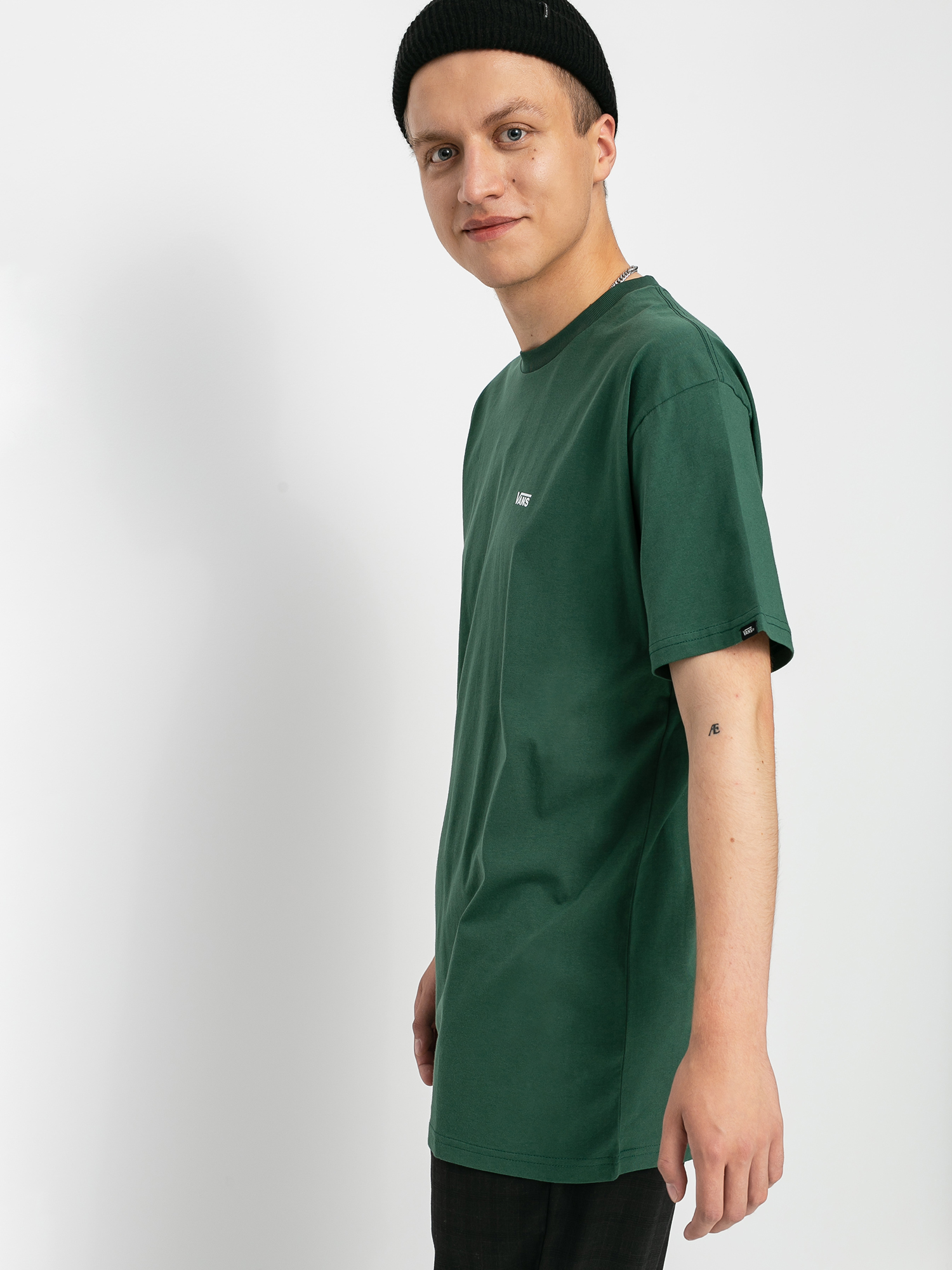 T-shirt Vans Left Chest Logo (pine needle/white)
