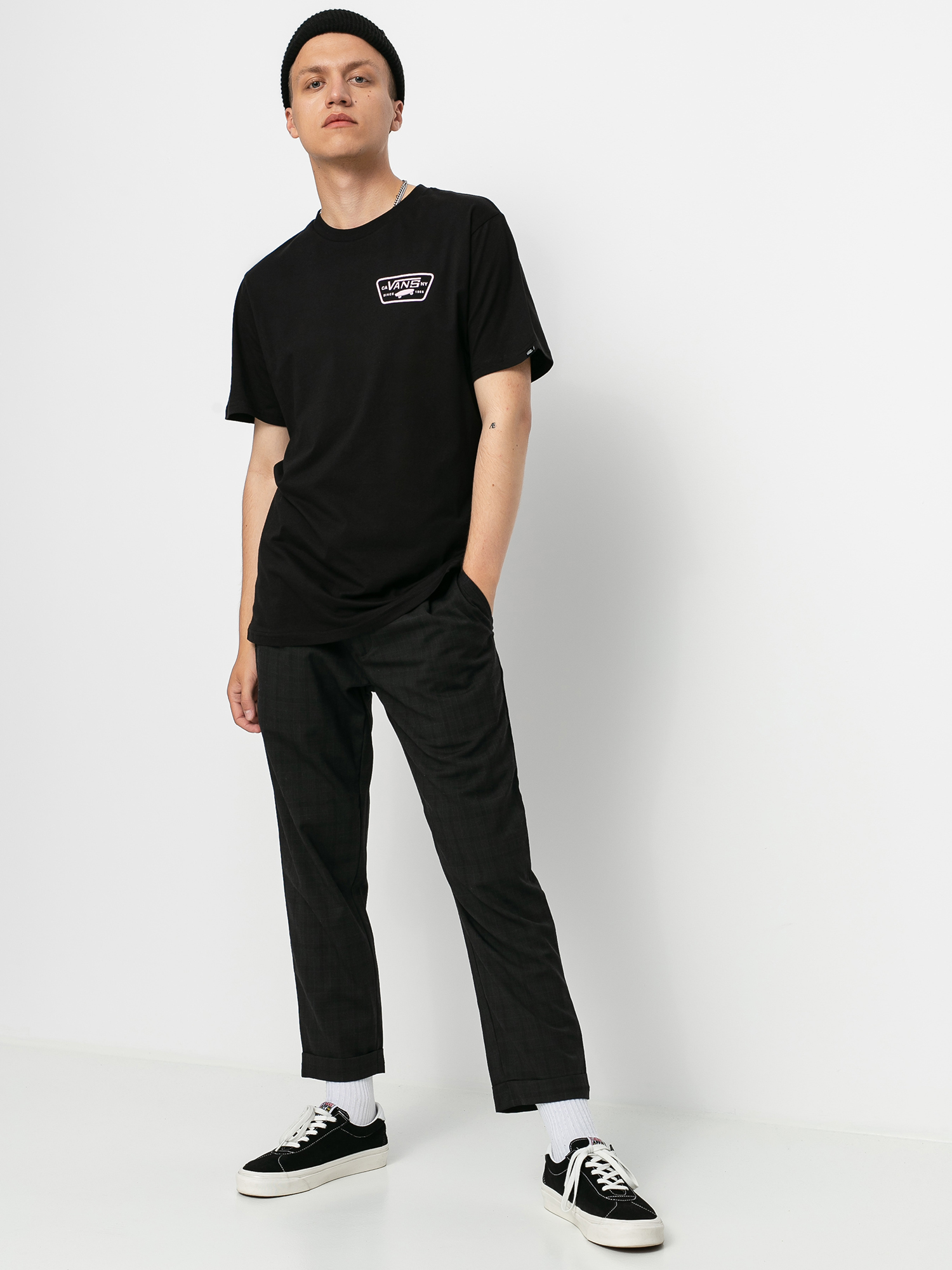 T-shirt Vans Full Patch Back (black/cool pink)