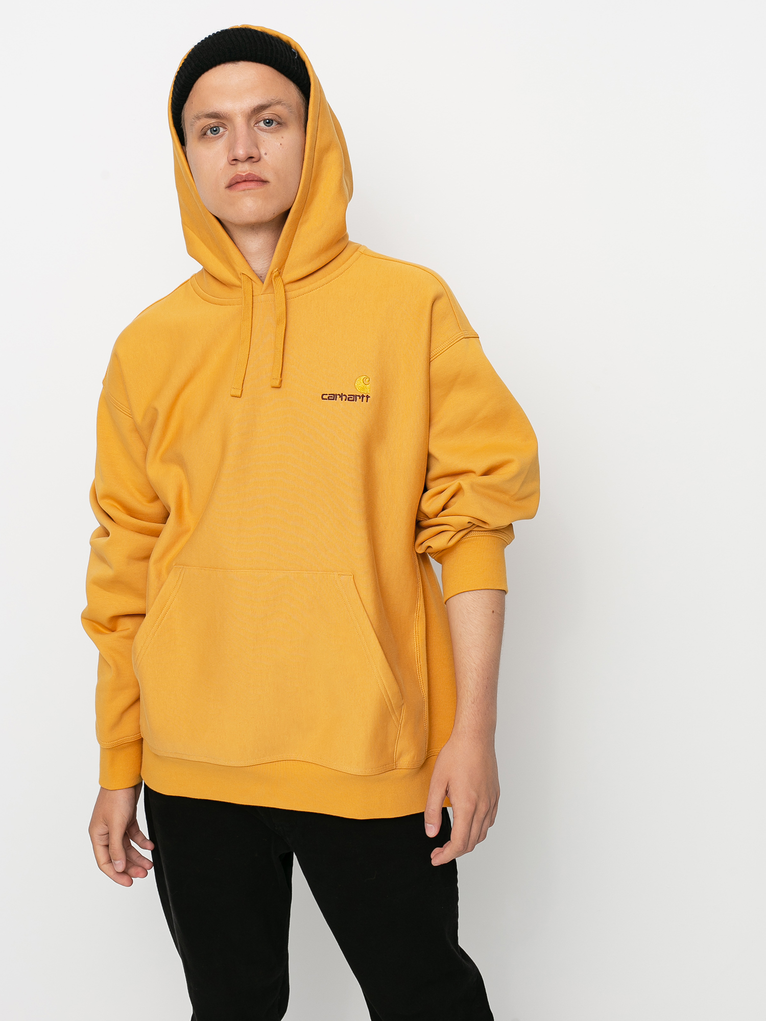 Bluza z kapturem Carhartt WIP American Script HD (winter sun)