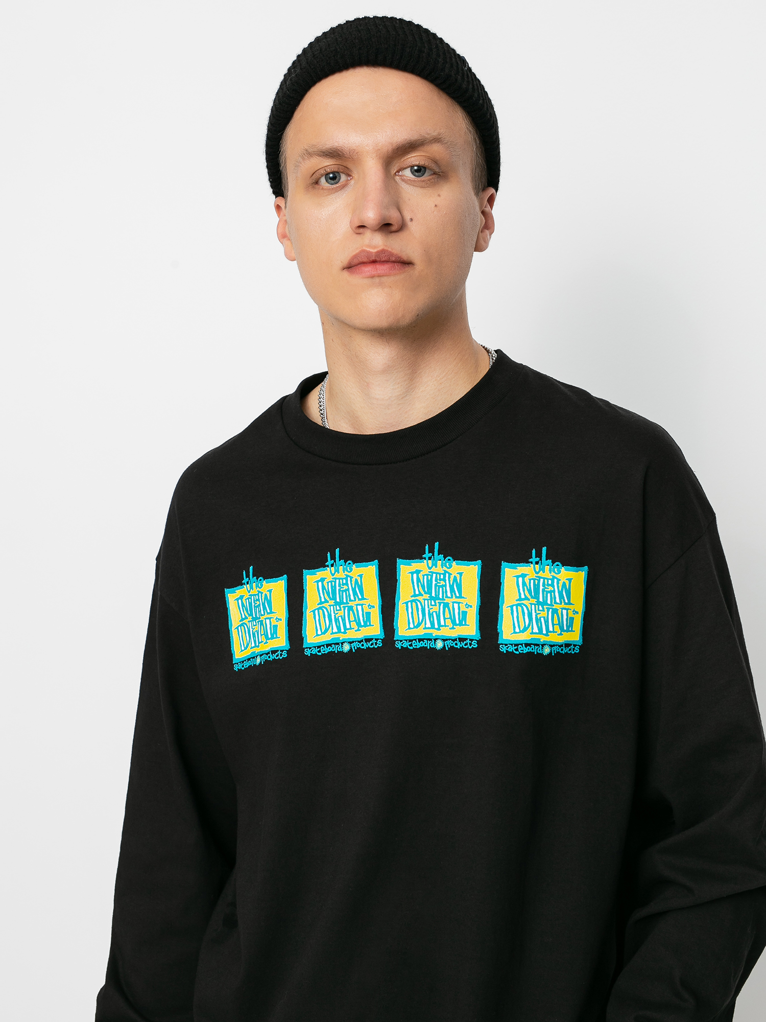 Longsleeve New Deal Original Napkin 4 Bar (black)